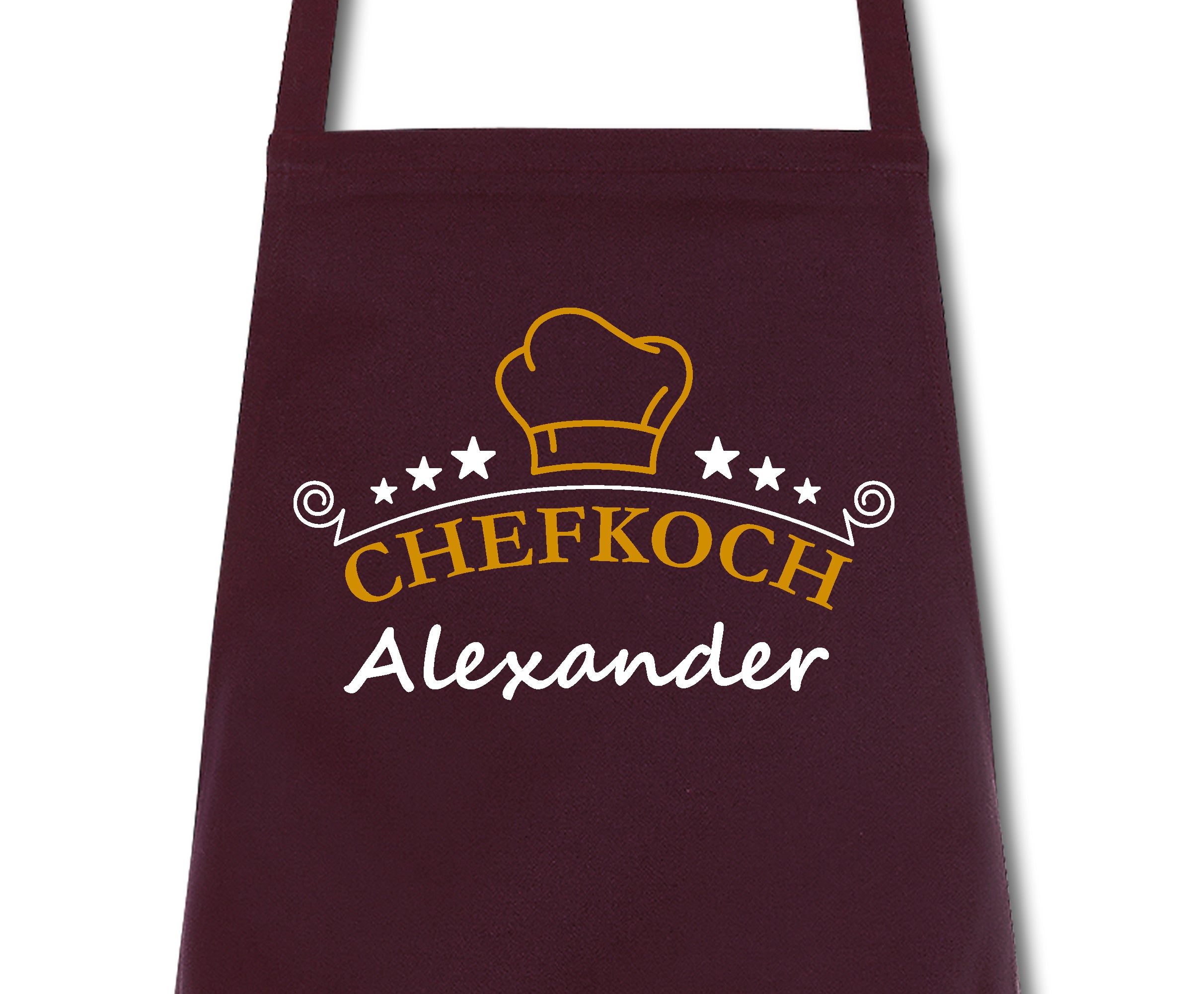Schürze Männer Chefkoch mit Namen Wunschnamen Kochschürze Grillschürze Küchenschürze personalisiert