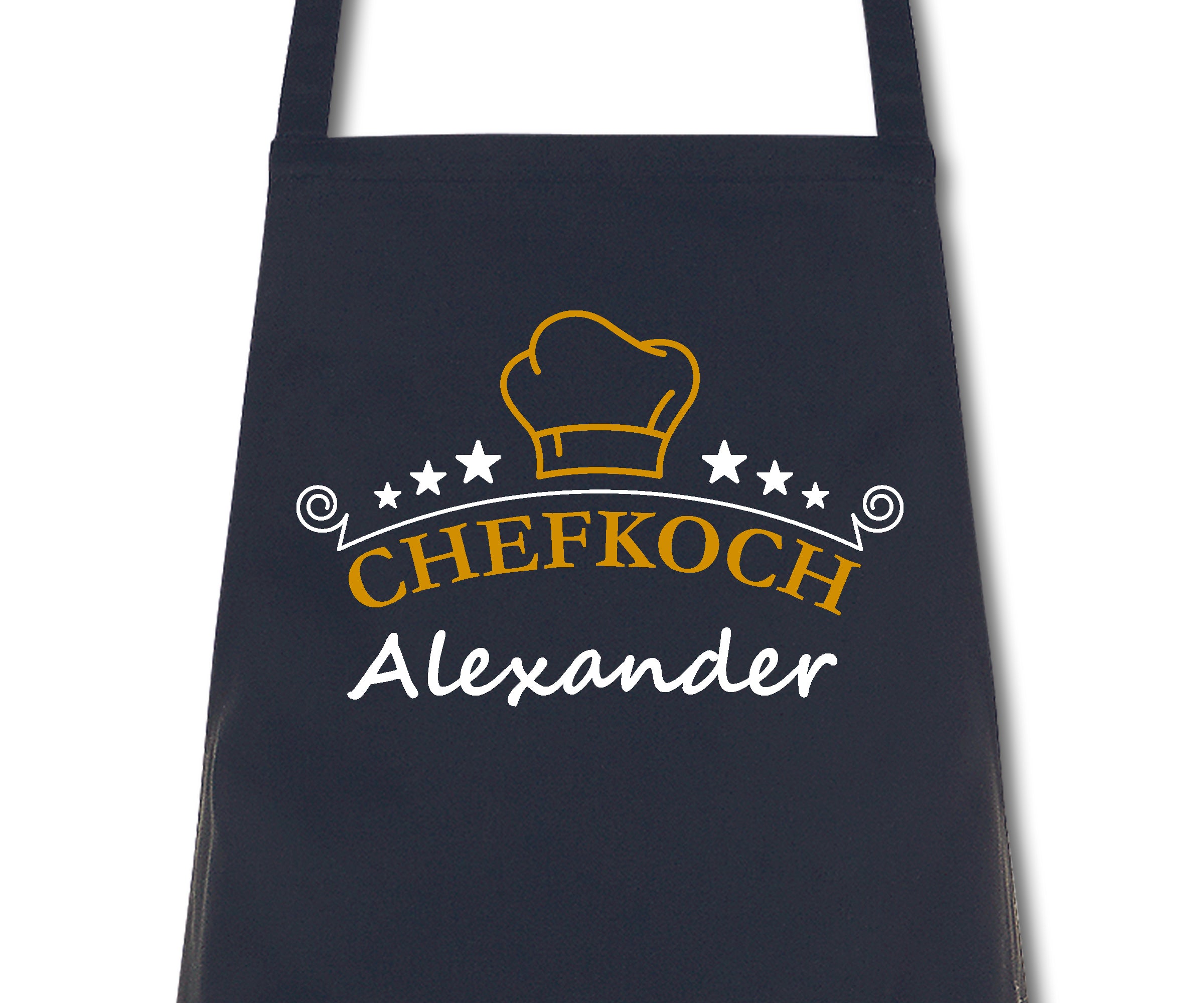 Schürze Männer Chefkoch mit Namen Wunschnamen Kochschürze Grillschürze Küchenschürze personalisiert