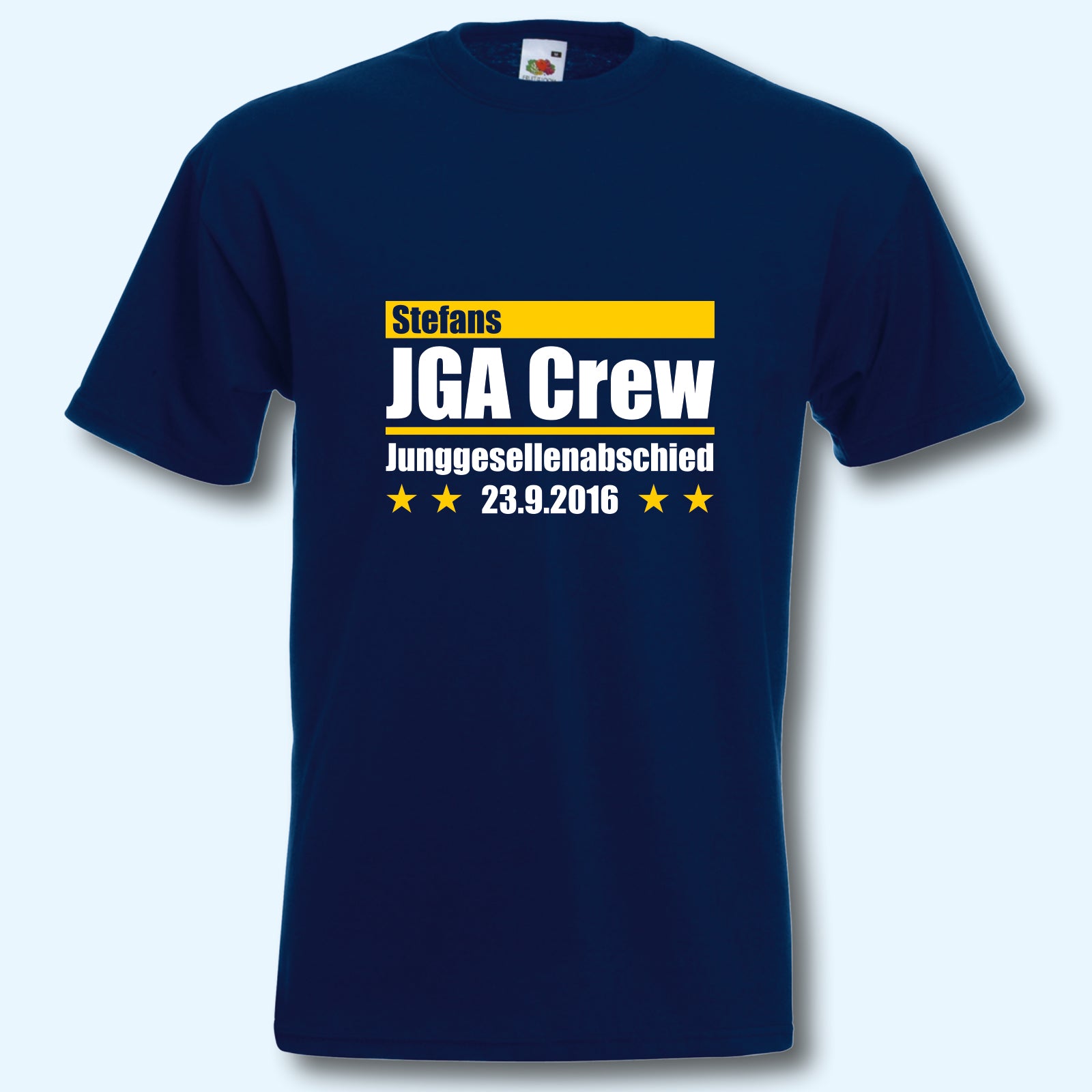 T-Shirt, JGA Junggesellenabschied, JGA Crew mit Name und Datum