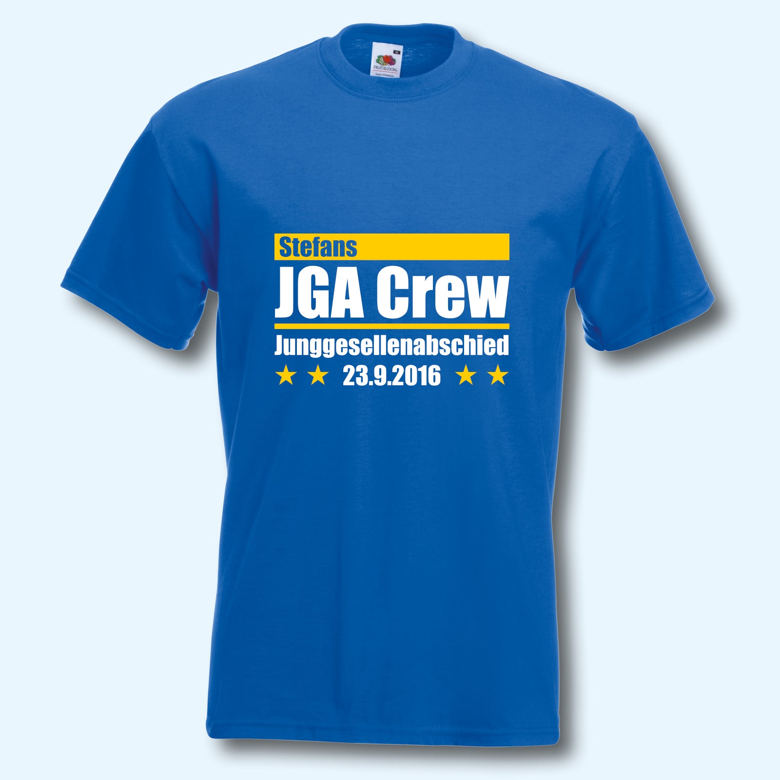 T-Shirt, JGA Junggesellenabschied, JGA Crew mit Name und Datum