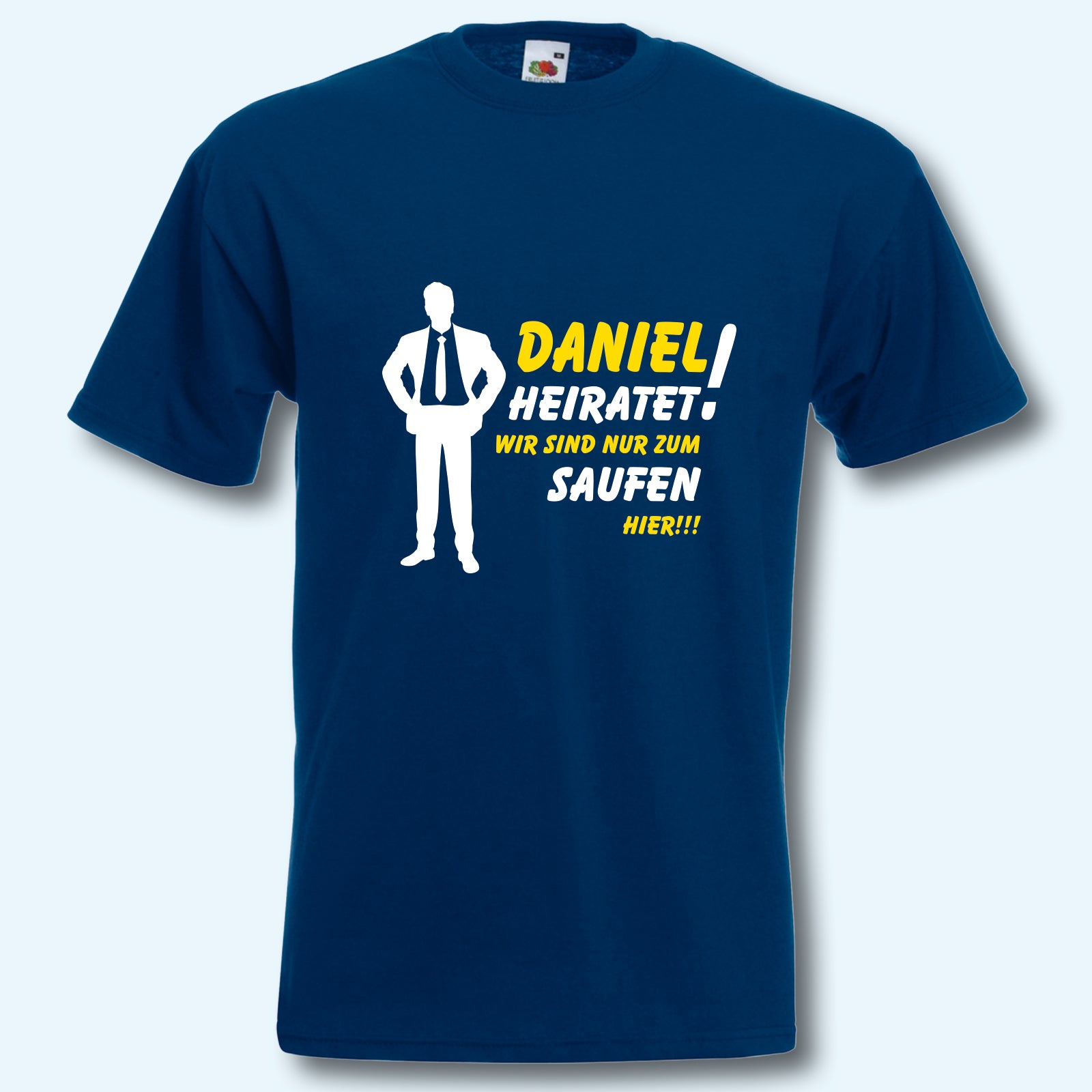 T-Shirt, JGA ... heiratet, wir sind nur zum feiern hier, Junggesellinnenabschied, Wunschname