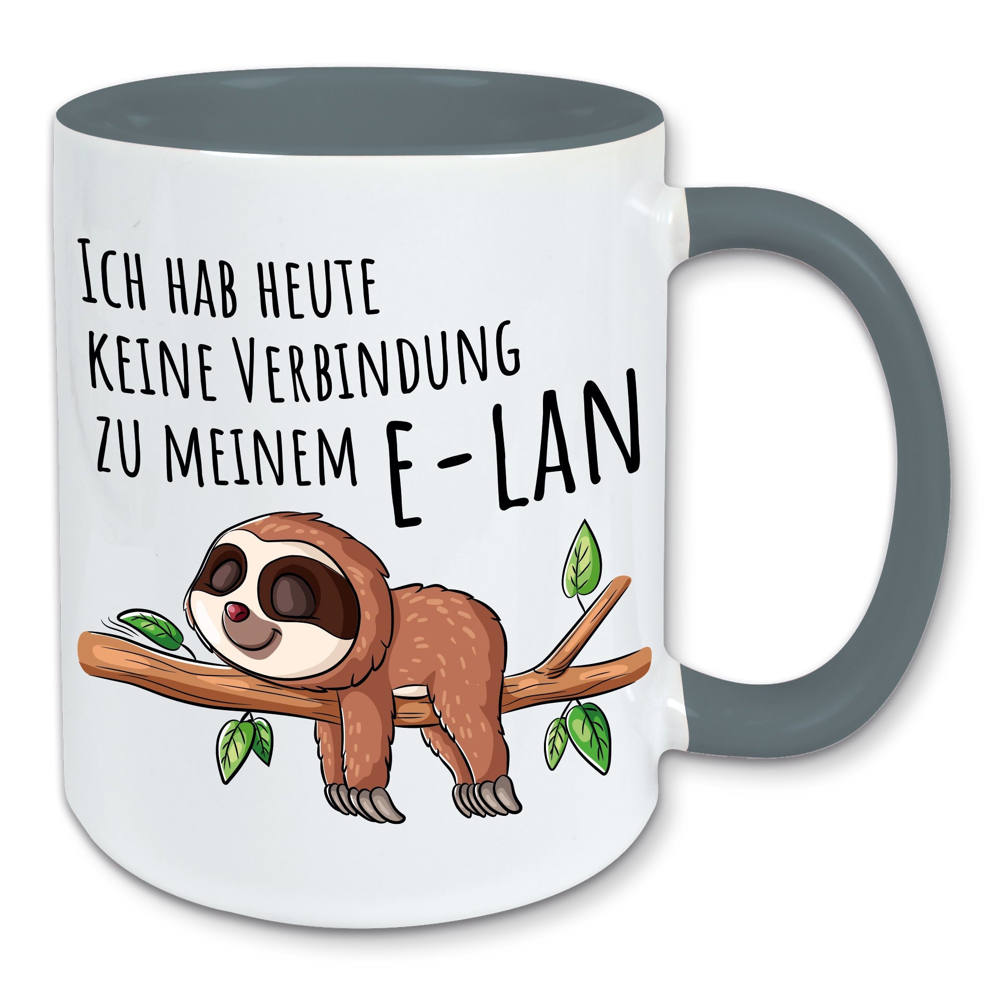 Tasse Faultier Spruch keine Verbindung zu meinem e-lan Kaffeebecher Geschenk