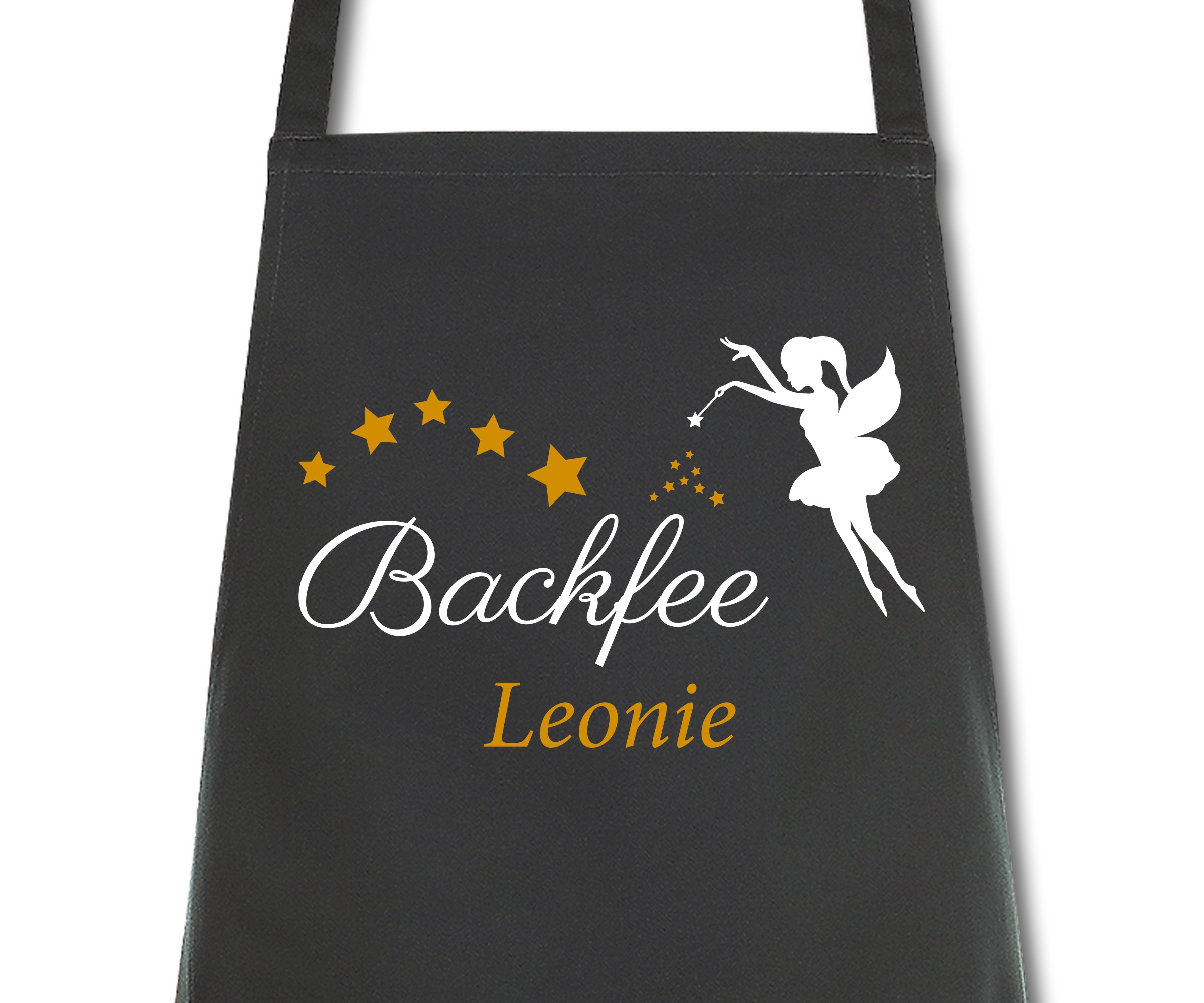 Schürze Damen Backfee mit Namen Wunschnamen Kochschürze Grillschürze Küchenschürze personalisiert