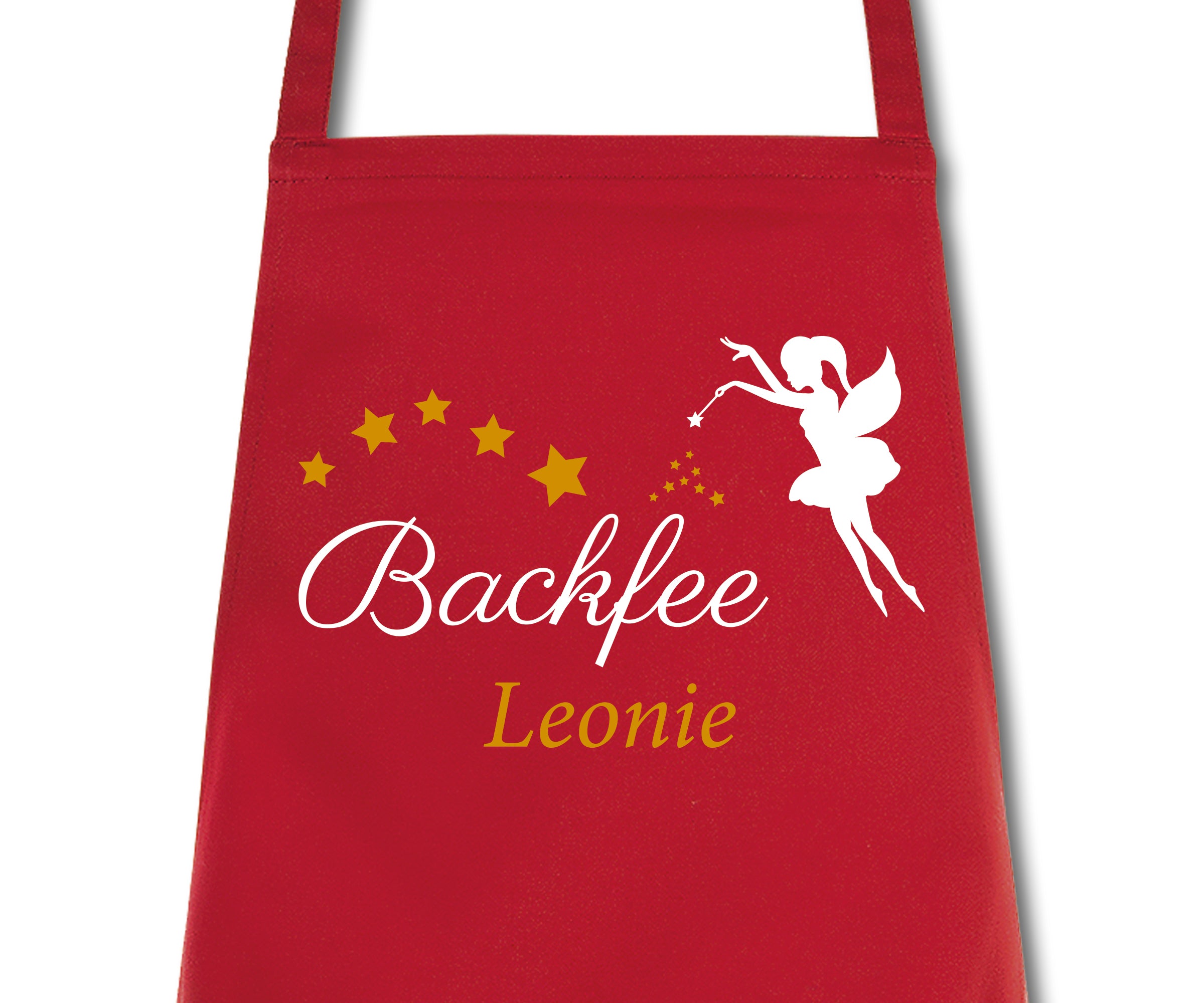 Schürze Damen Backfee mit Namen Wunschnamen Kochschürze Grillschürze Küchenschürze personalisiert