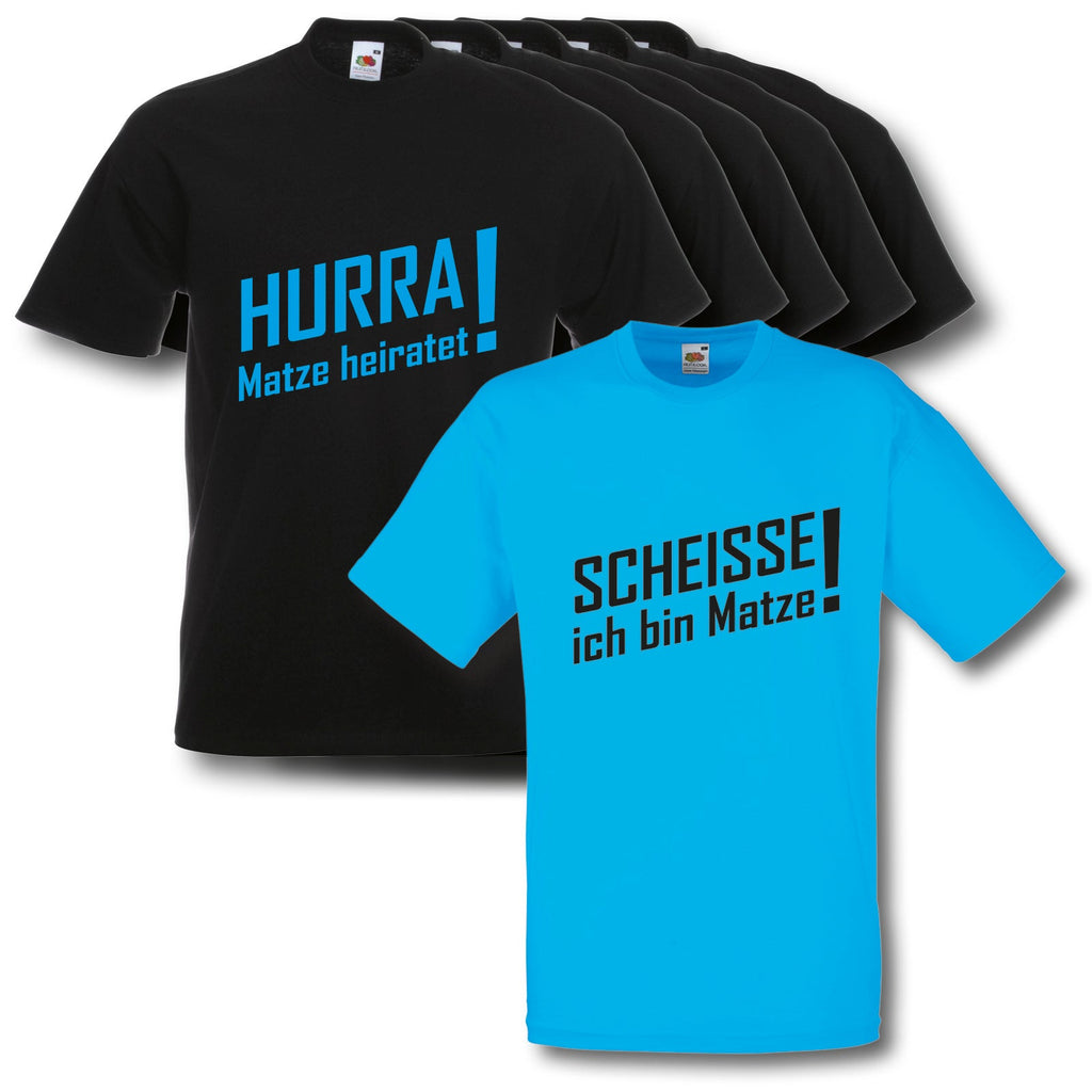 T-Shirt, JGA Hurra ... heiratet, Junggesellinnenabschied, Wunschname