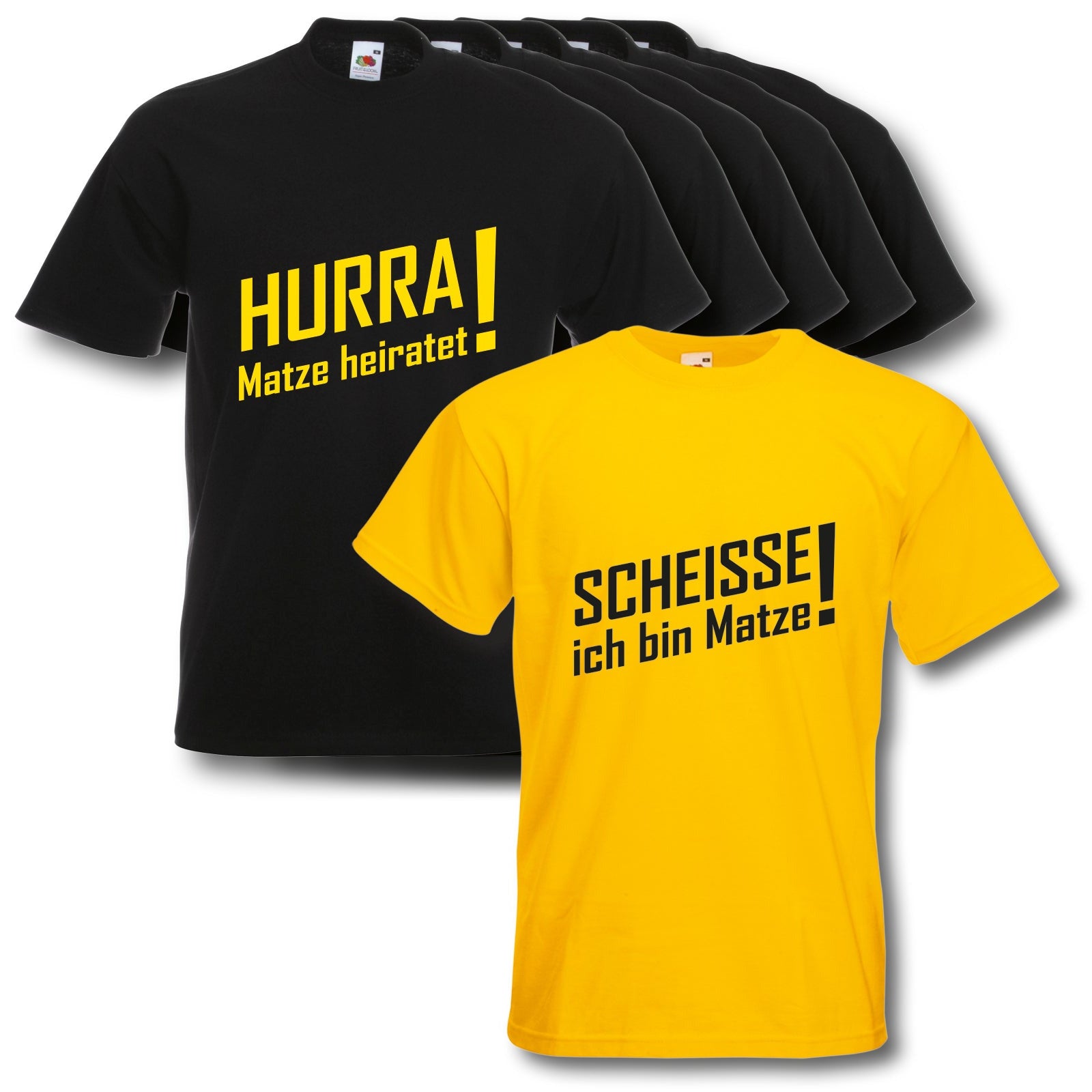T-Shirt, JGA Hurra ... heiratet, Junggesellinnenabschied, Wunschname