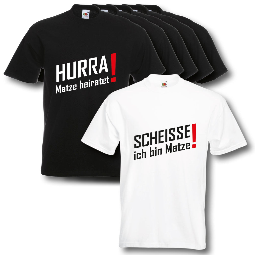 T-Shirt, JGA Hurra ... heiratet, Junggesellinnenabschied, Wunschname