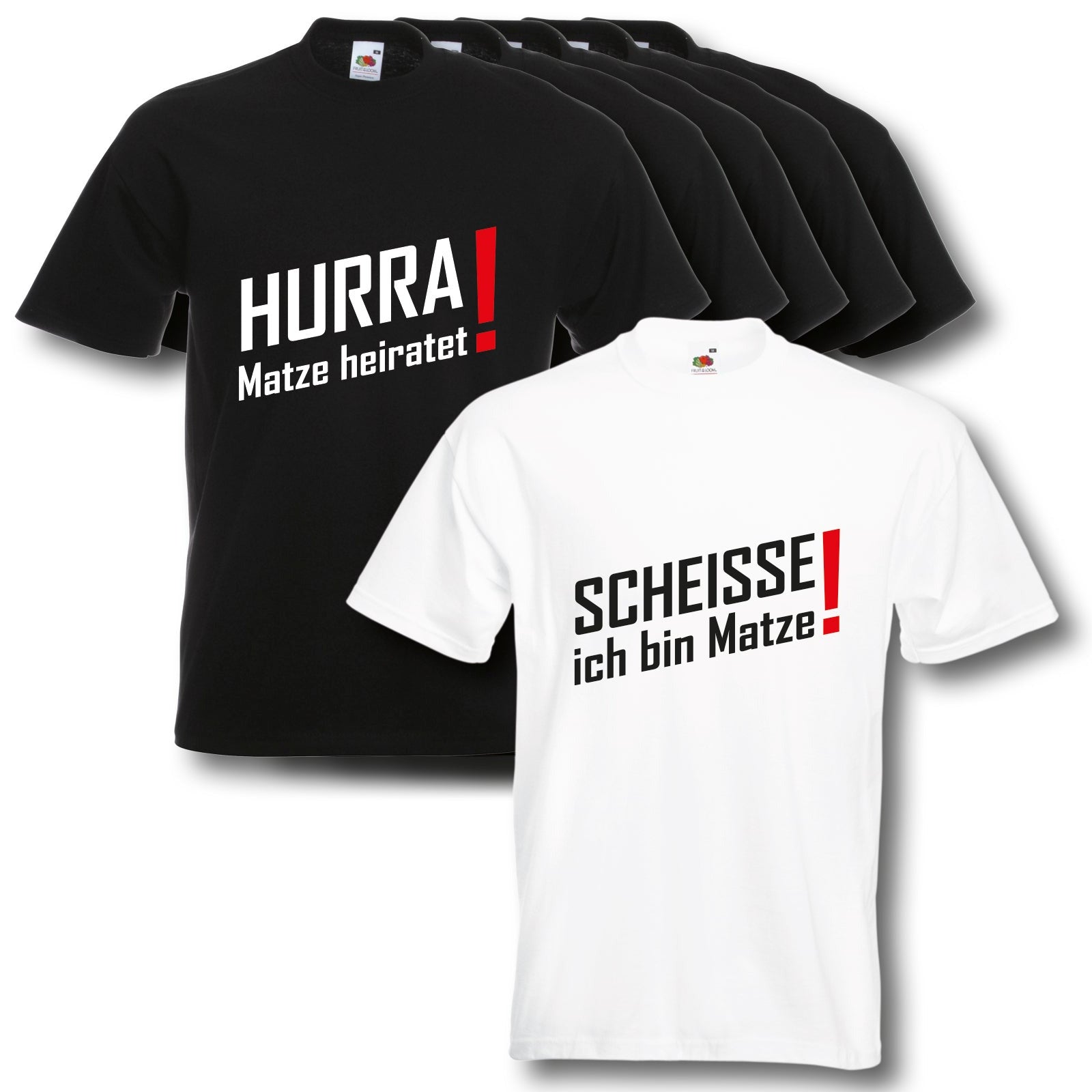 T-Shirt, JGA Hurra ... heiratet, Junggesellinnenabschied, Wunschname