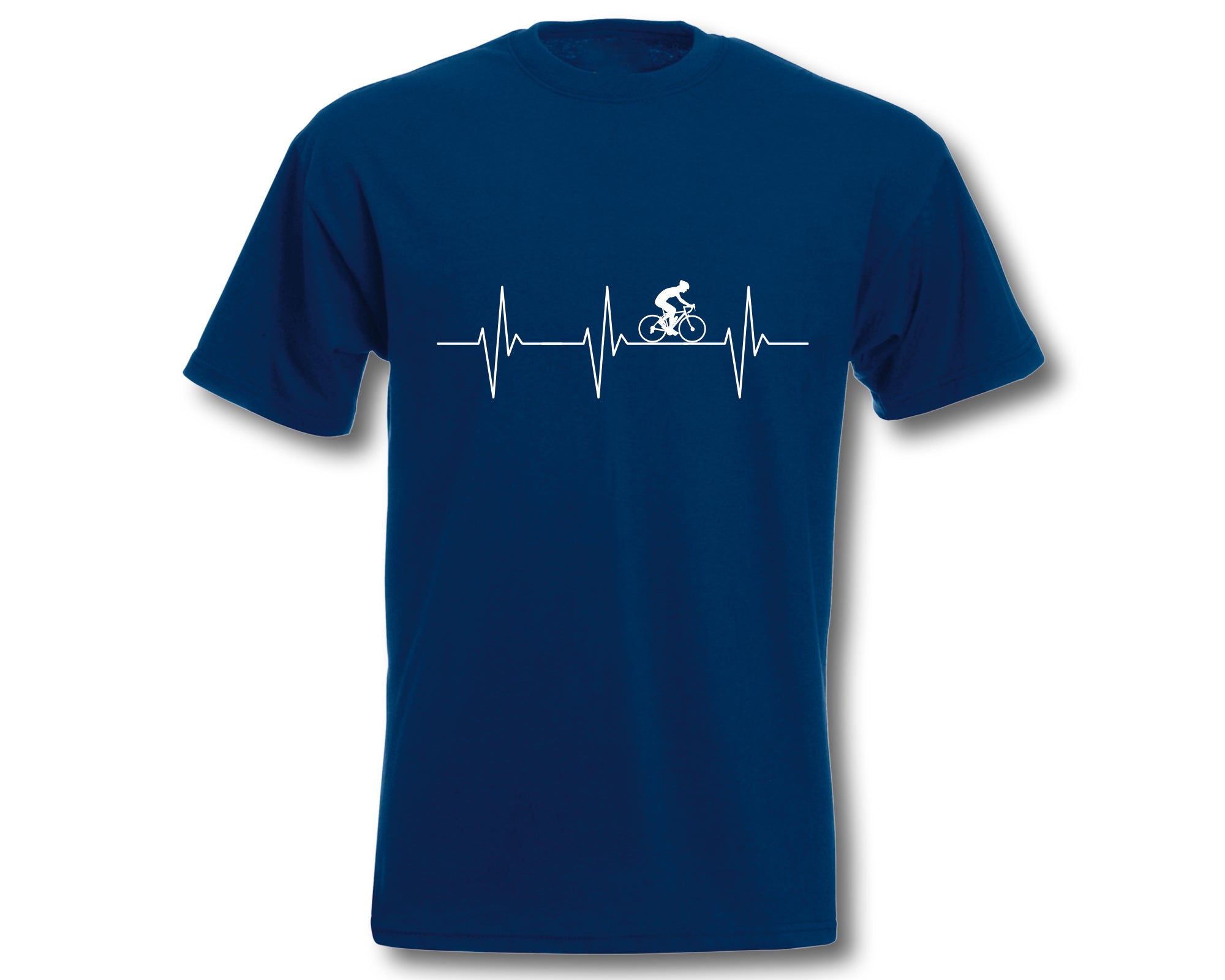 T-Shirt Herzschlag Fahrrad Rad Rennrad EKG Herren