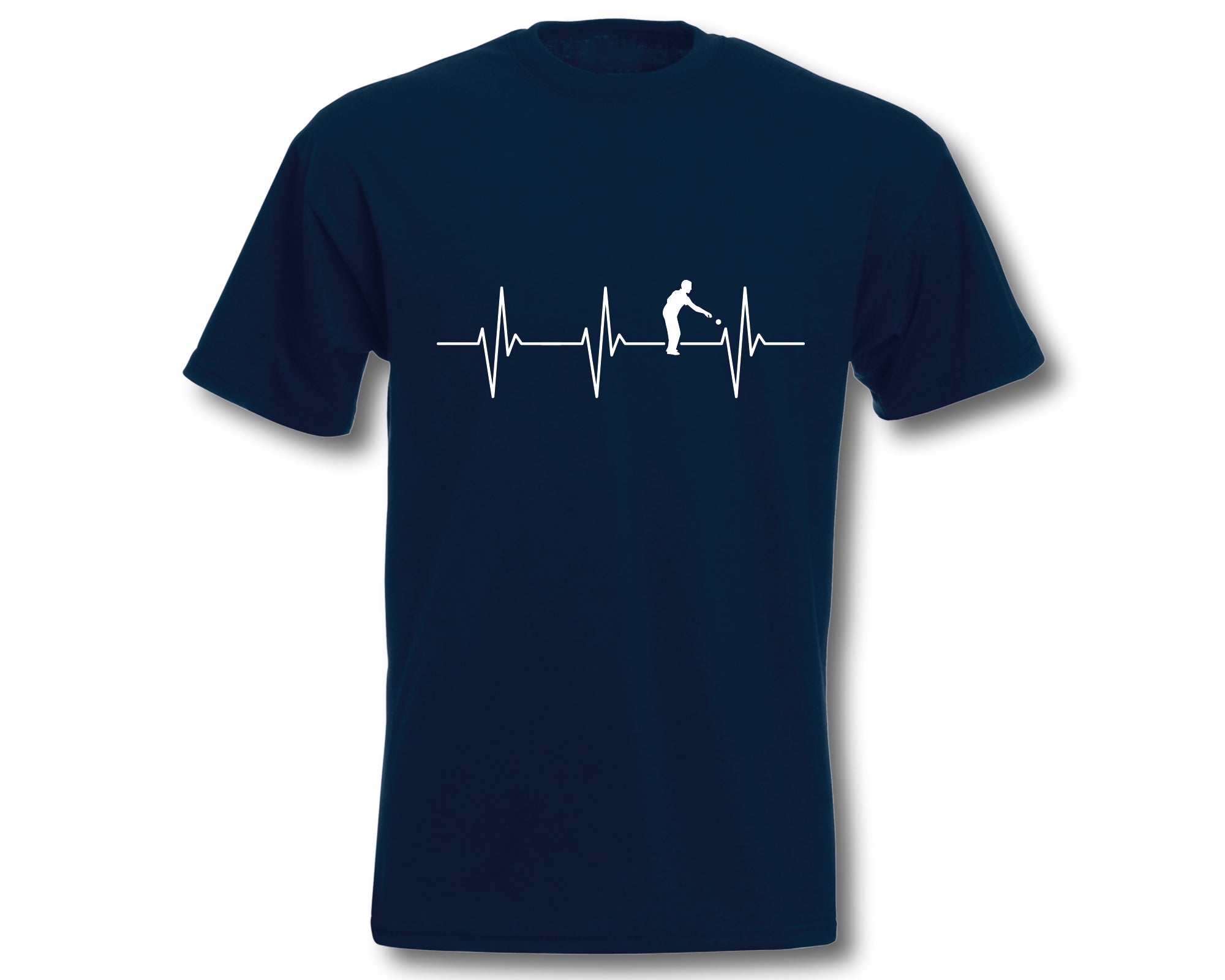 T-Shirt Herzschlag Boule Herren EKG Petanque