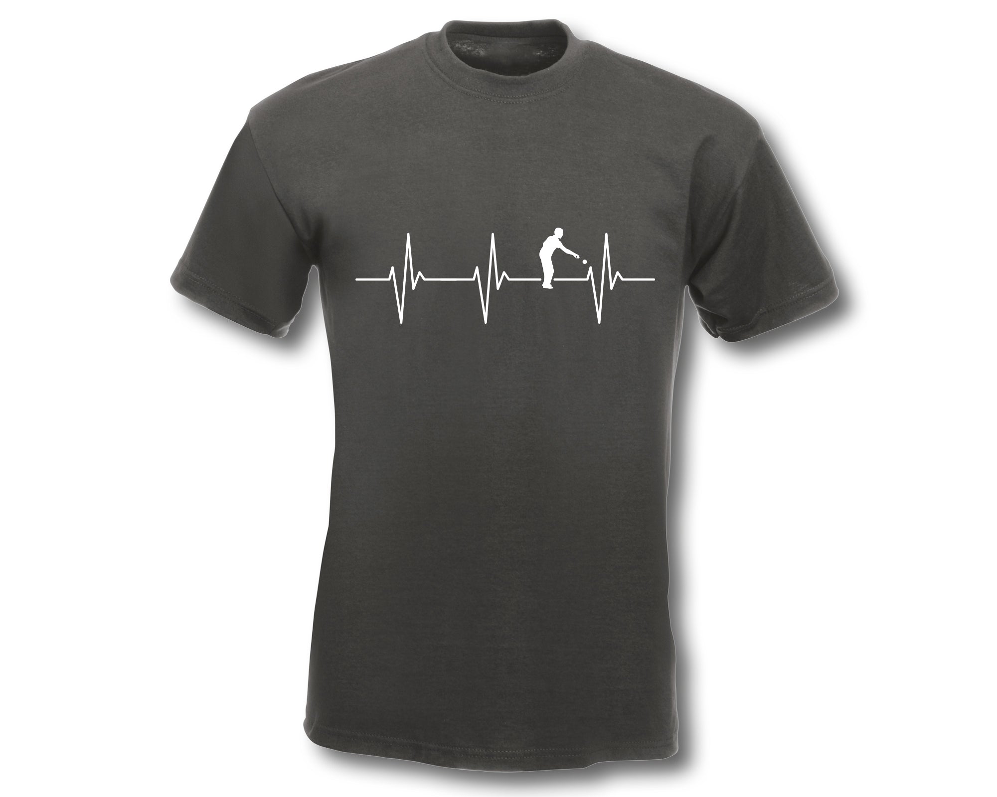 T-Shirt Herzschlag Boule Herren EKG Petanque