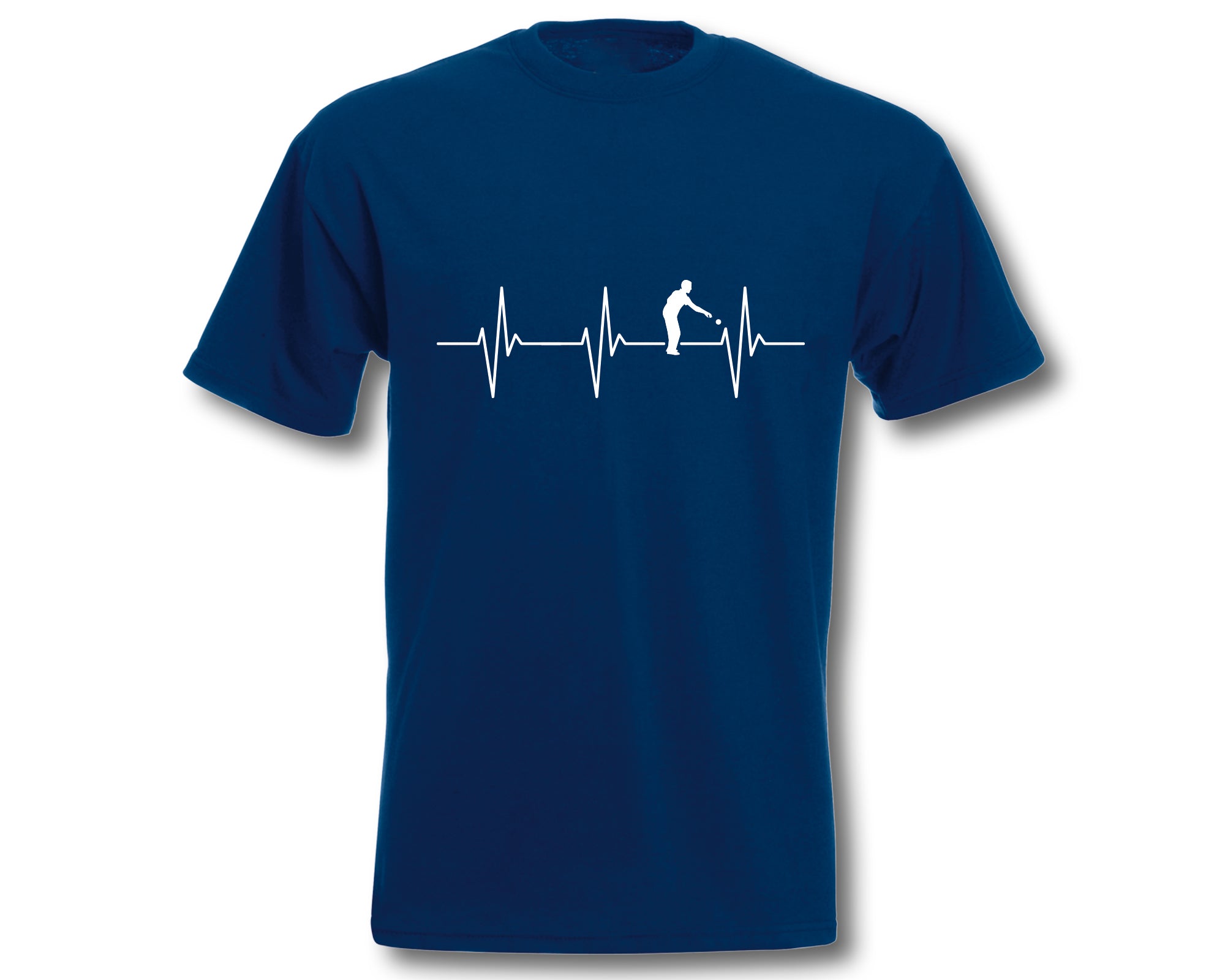 T-Shirt Herzschlag Boule Herren EKG Petanque