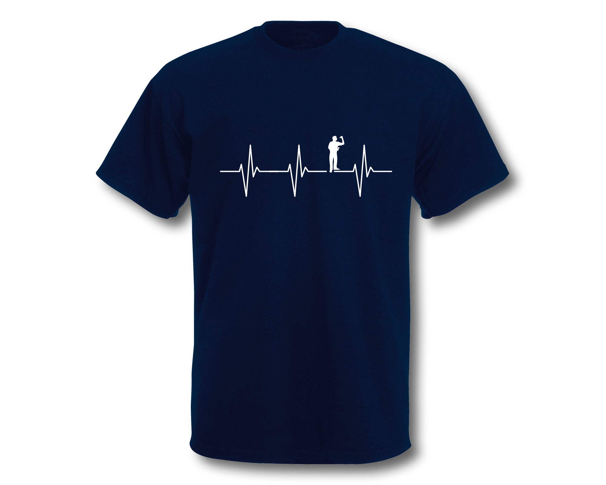 T-Shirt Herzschlag Dart Herren EKG Darten Darter Dartspieler Dartsport 180
