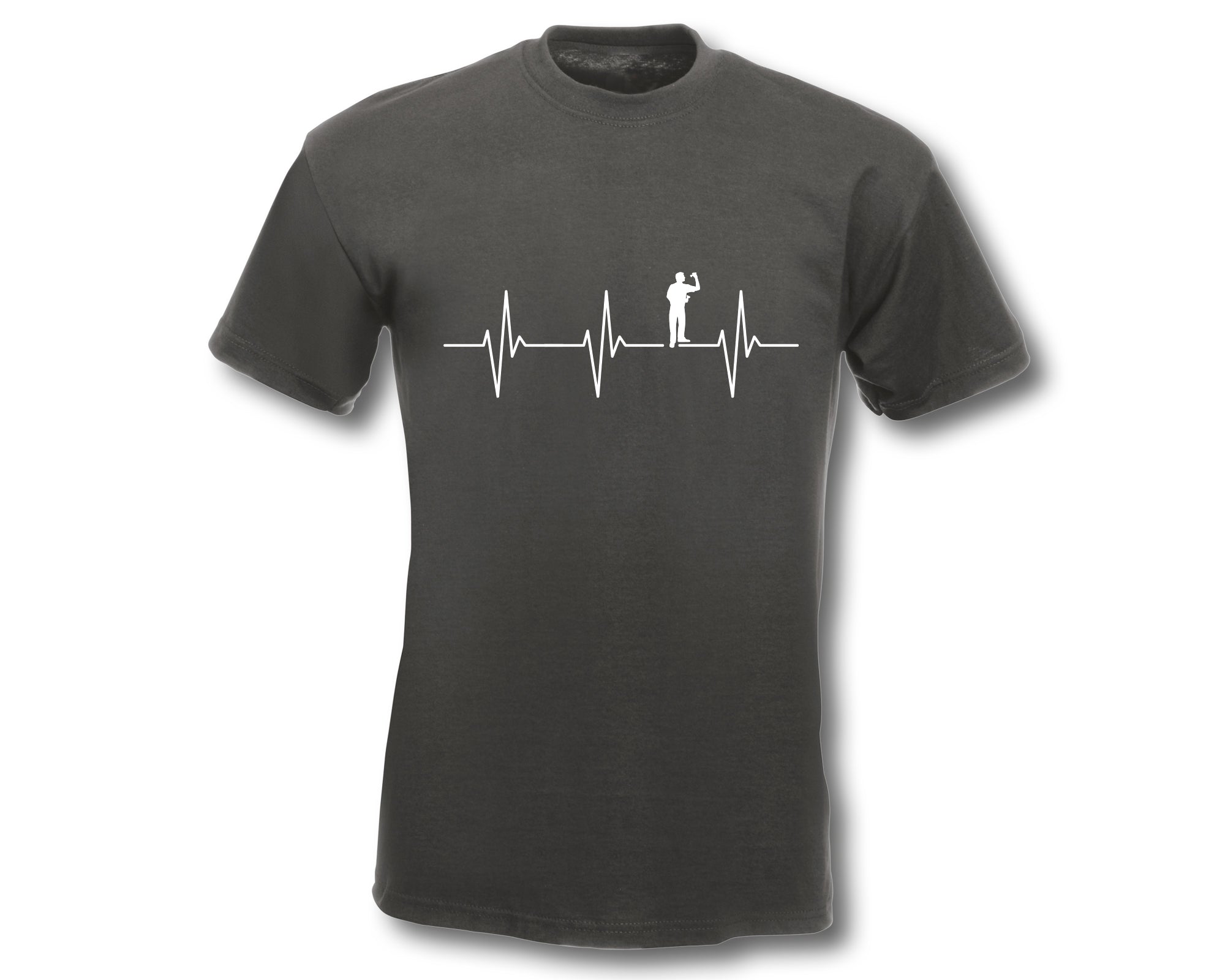 T-Shirt Herzschlag Dart Herren EKG Darten Darter Dartspieler Dartsport 180