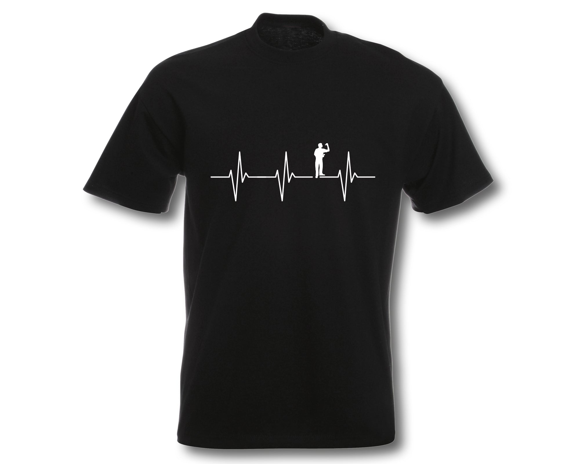 T-Shirt Herzschlag Dart Herren EKG Darten Darter Dartspieler Dartsport 180