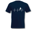 T-Shirt Herren Herzschlag American Football EKG