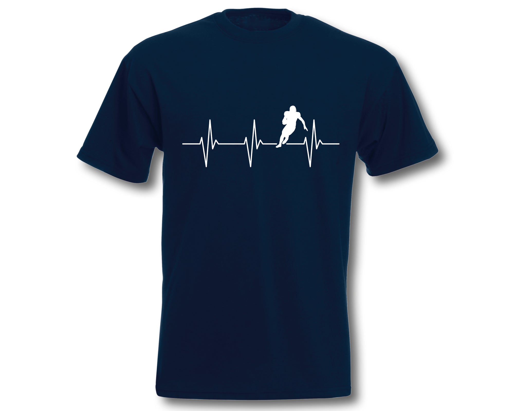 T-Shirt Herren Herzschlag American Football EKG