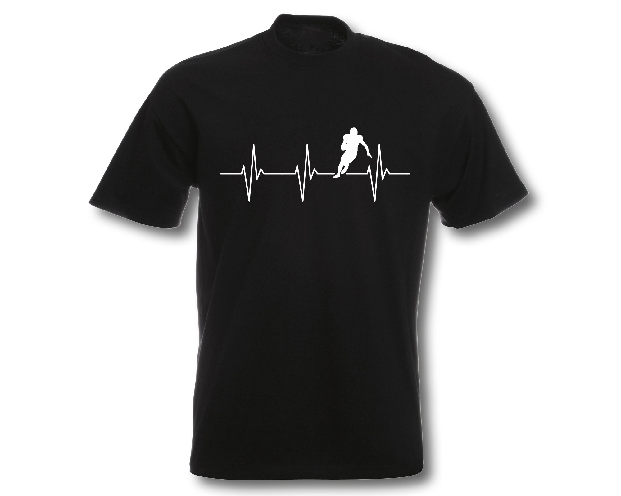 T-Shirt Herren Herzschlag American Football EKG