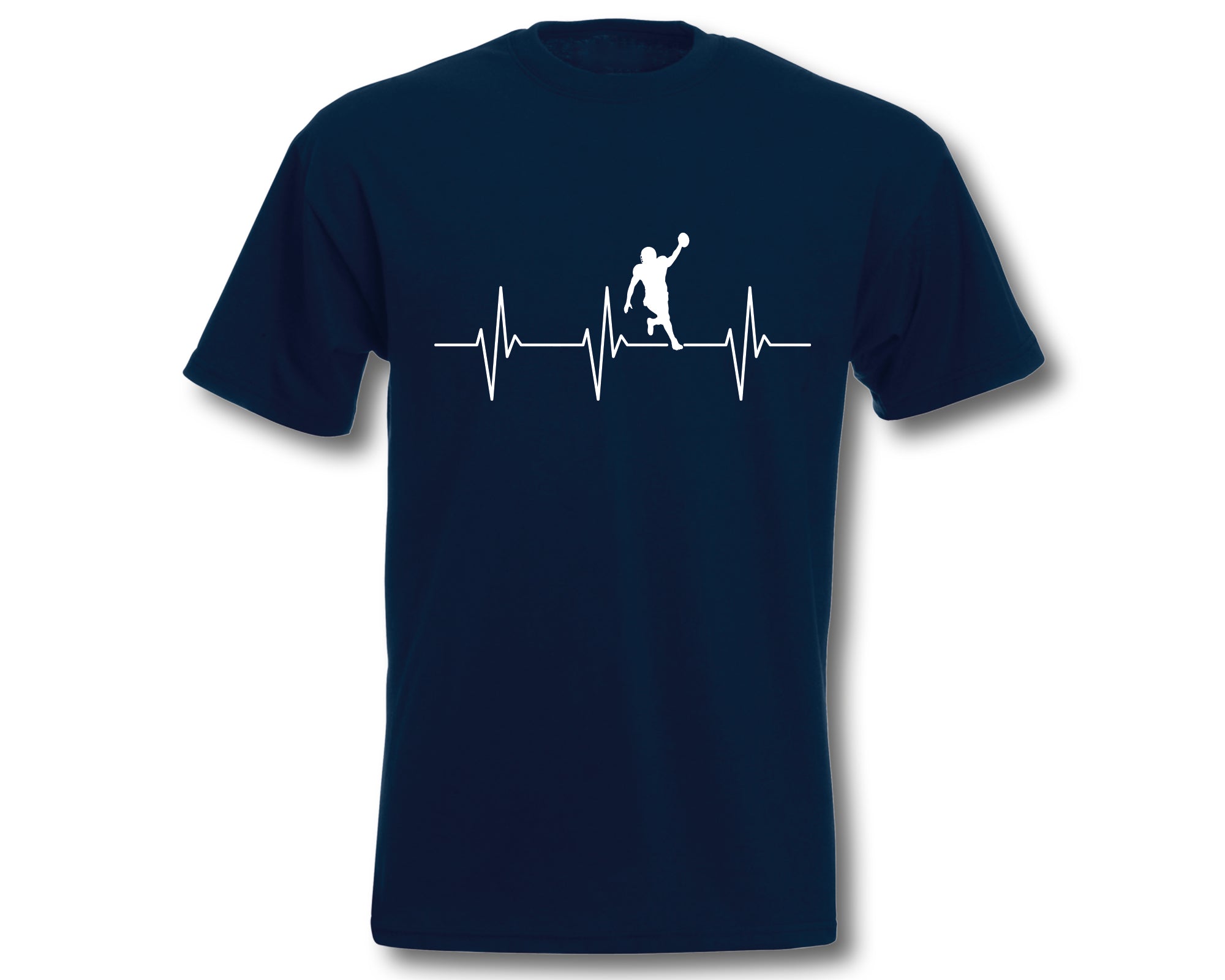 T-Shirt Herren Herzschlag American Football EKG