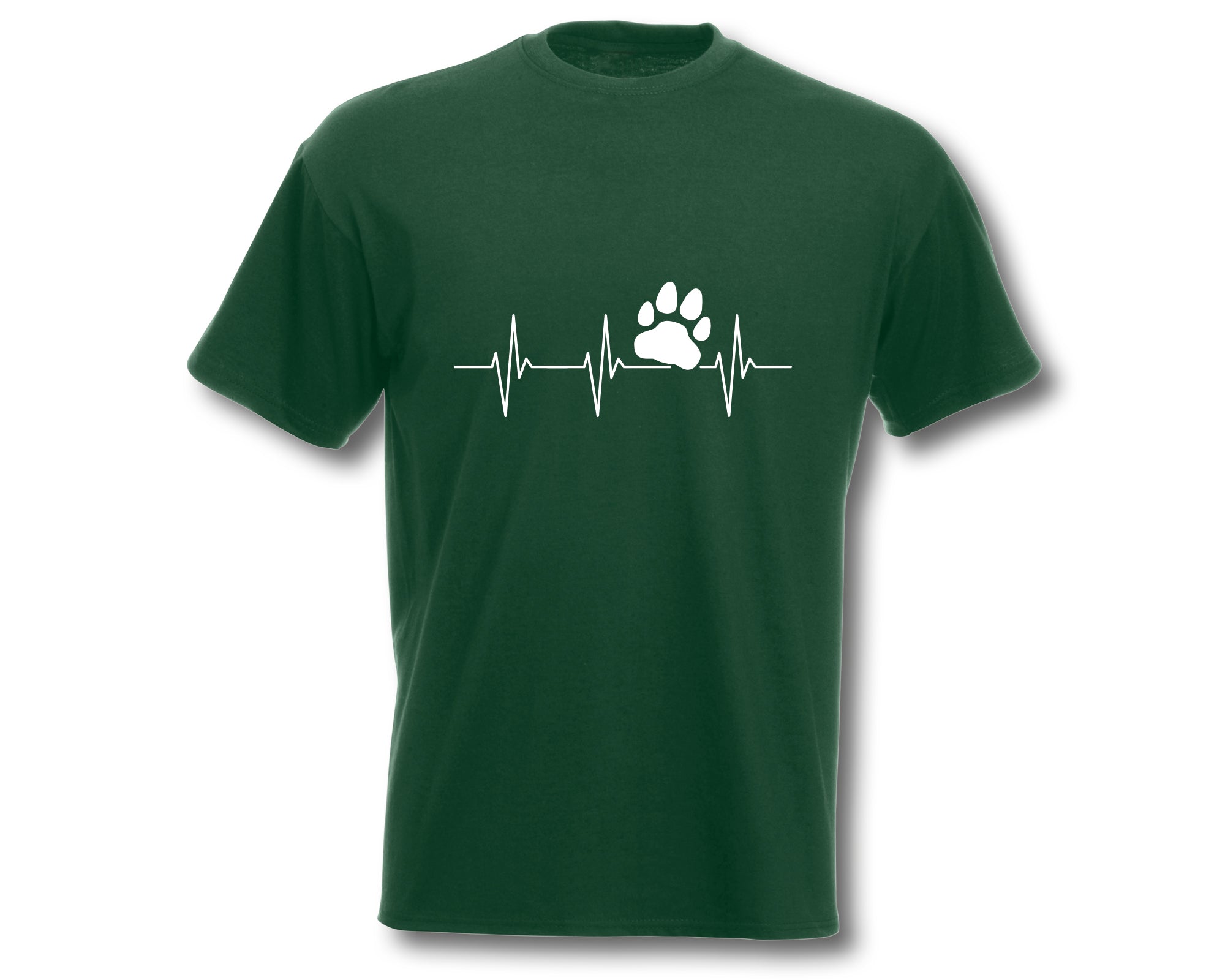 T-Shirt Herzschlag Pfote EKG Hund Tierliebe