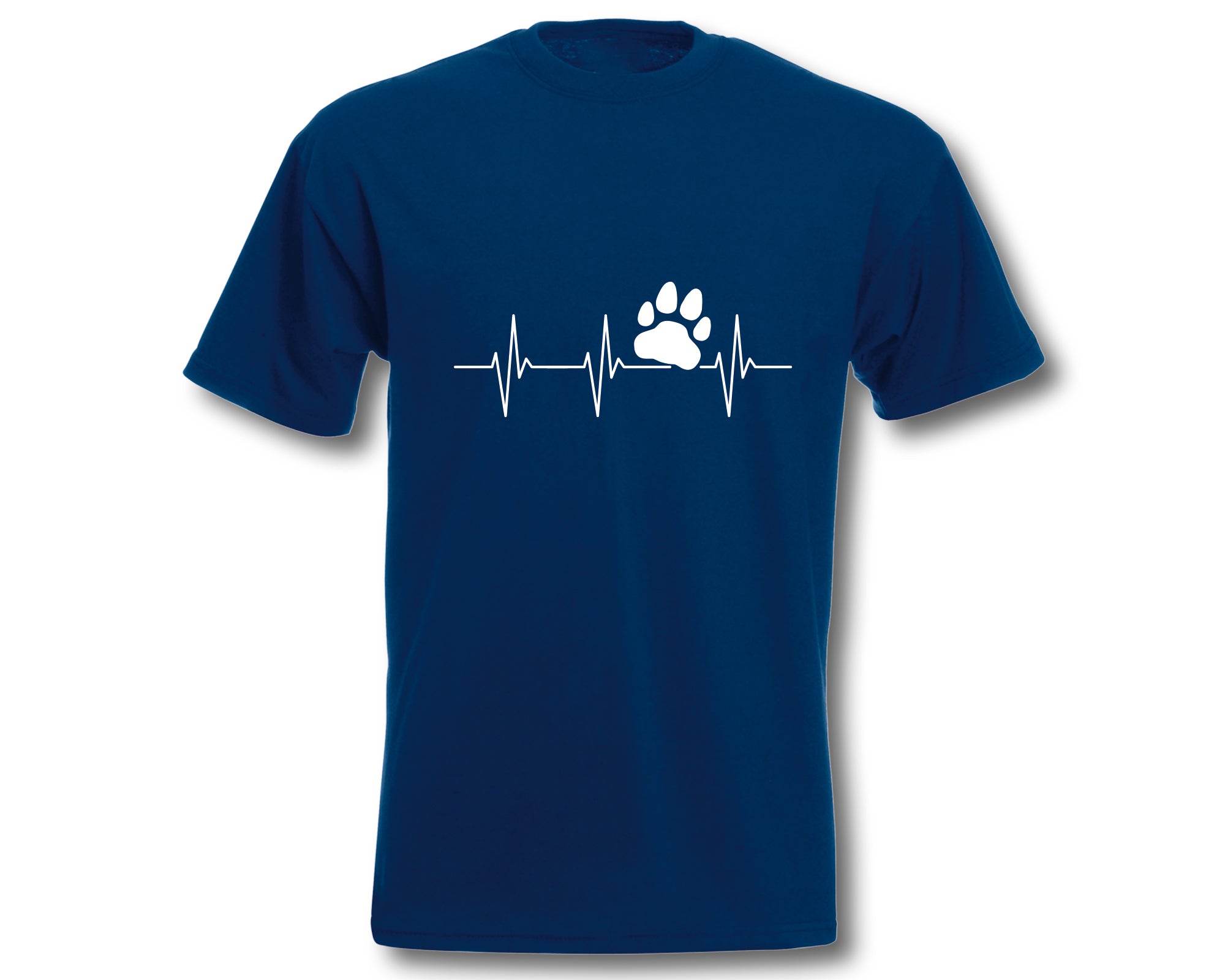 T-Shirt Herzschlag Pfote EKG Hund Tierliebe