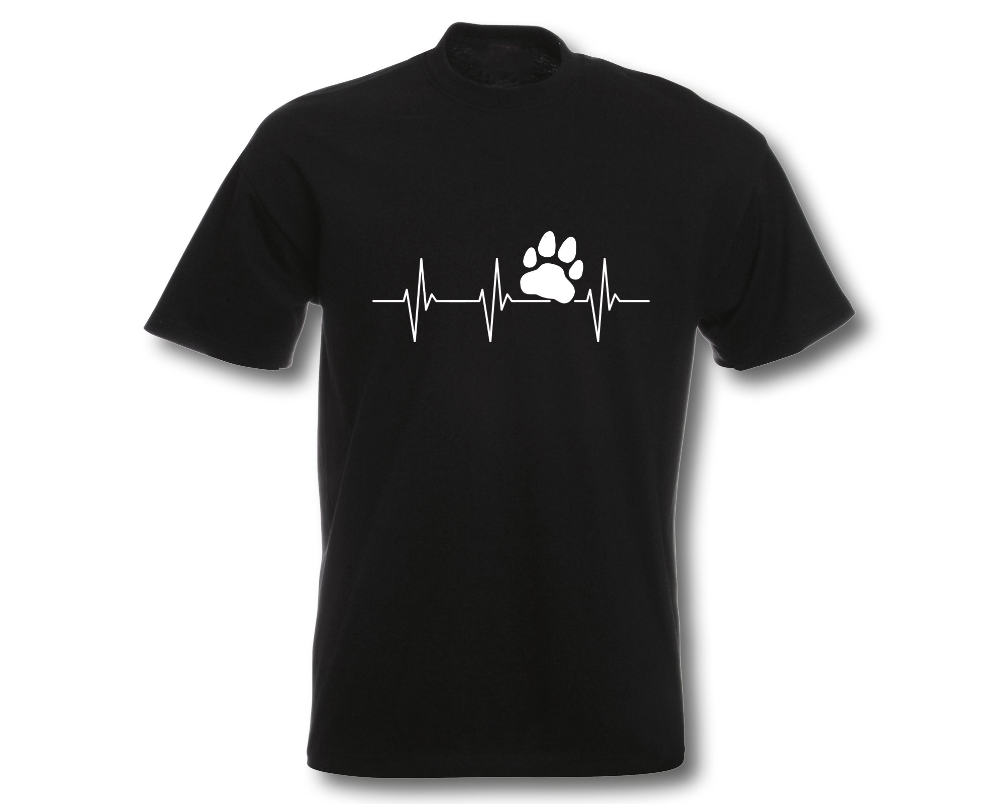 T-Shirt Herzschlag Pfote EKG Hund Tierliebe