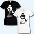 T-Shirt, JGA Team Braut Hipster, Black/White Edition, Junggesellinnenabschied