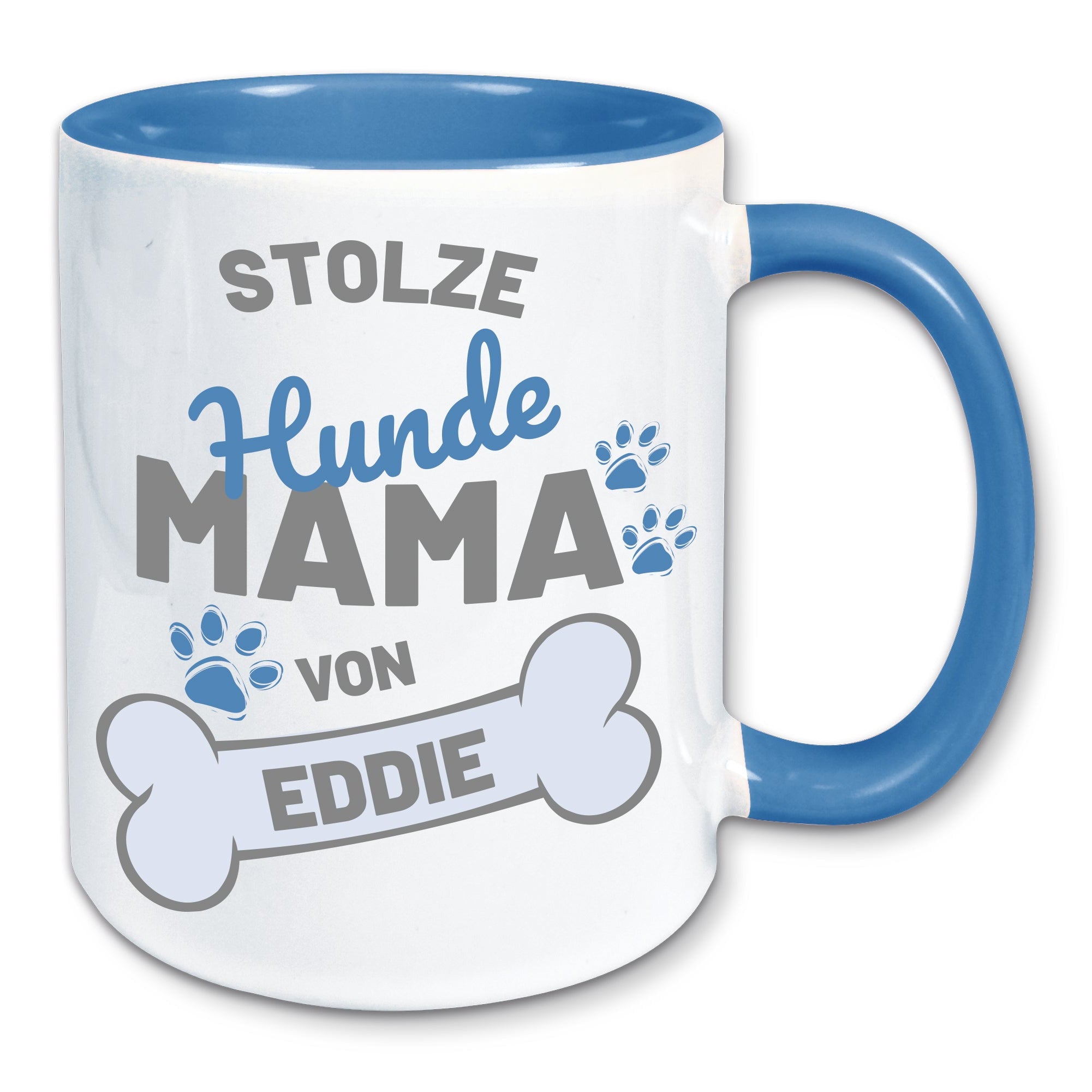 Tasse, Kaffeebecher, stolze Hunde Mama personalisiert mit Namen