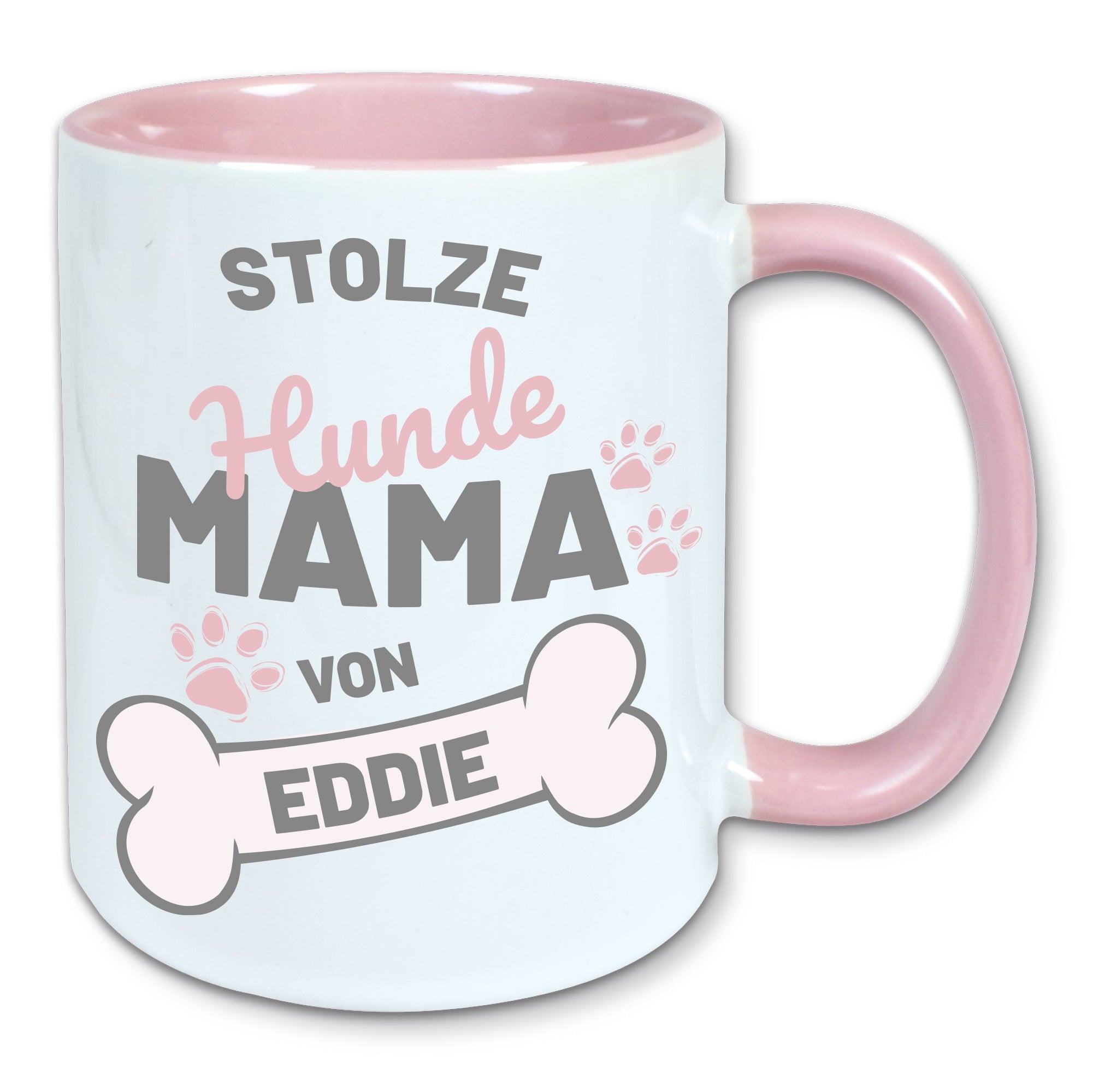 Tasse, Kaffeebecher, stolze Hunde Mama personalisiert mit Namen