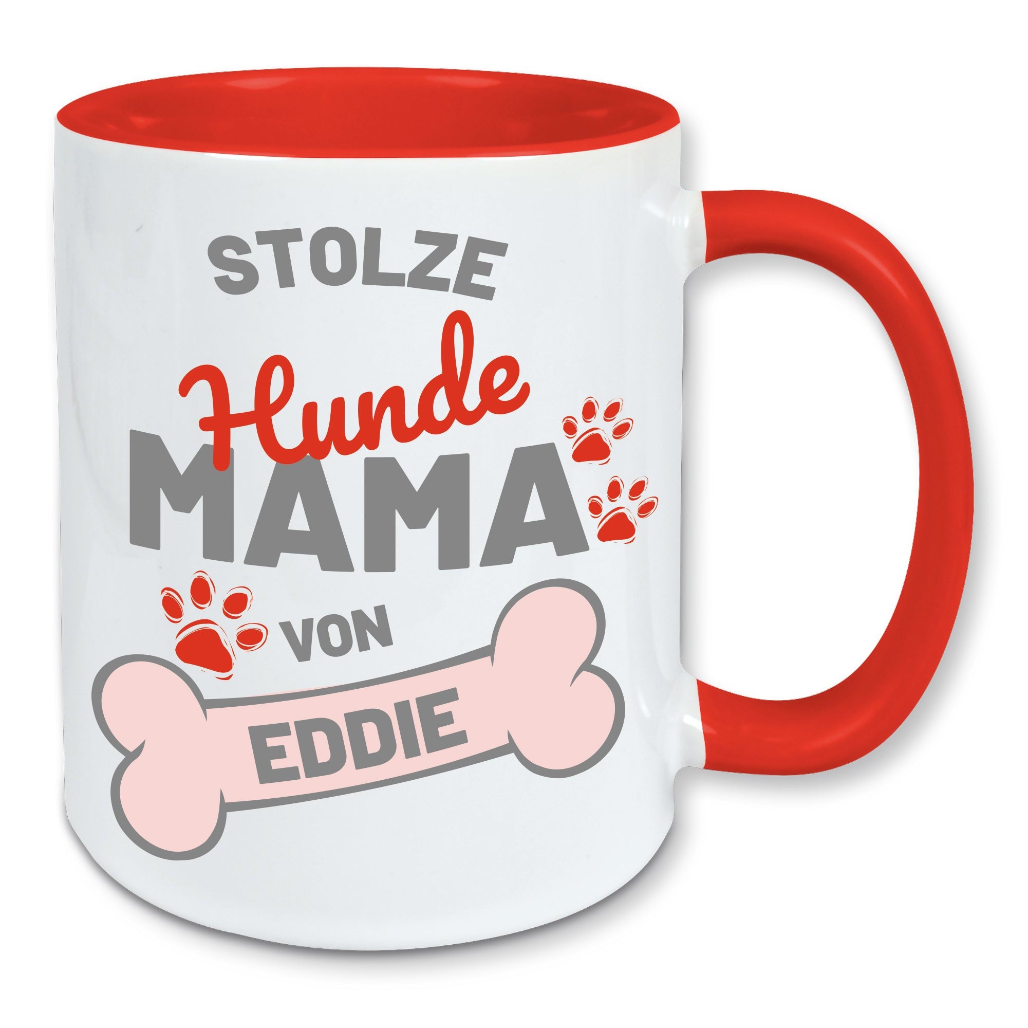 Tasse, Kaffeebecher, stolze Hunde Mama personalisiert mit Namen