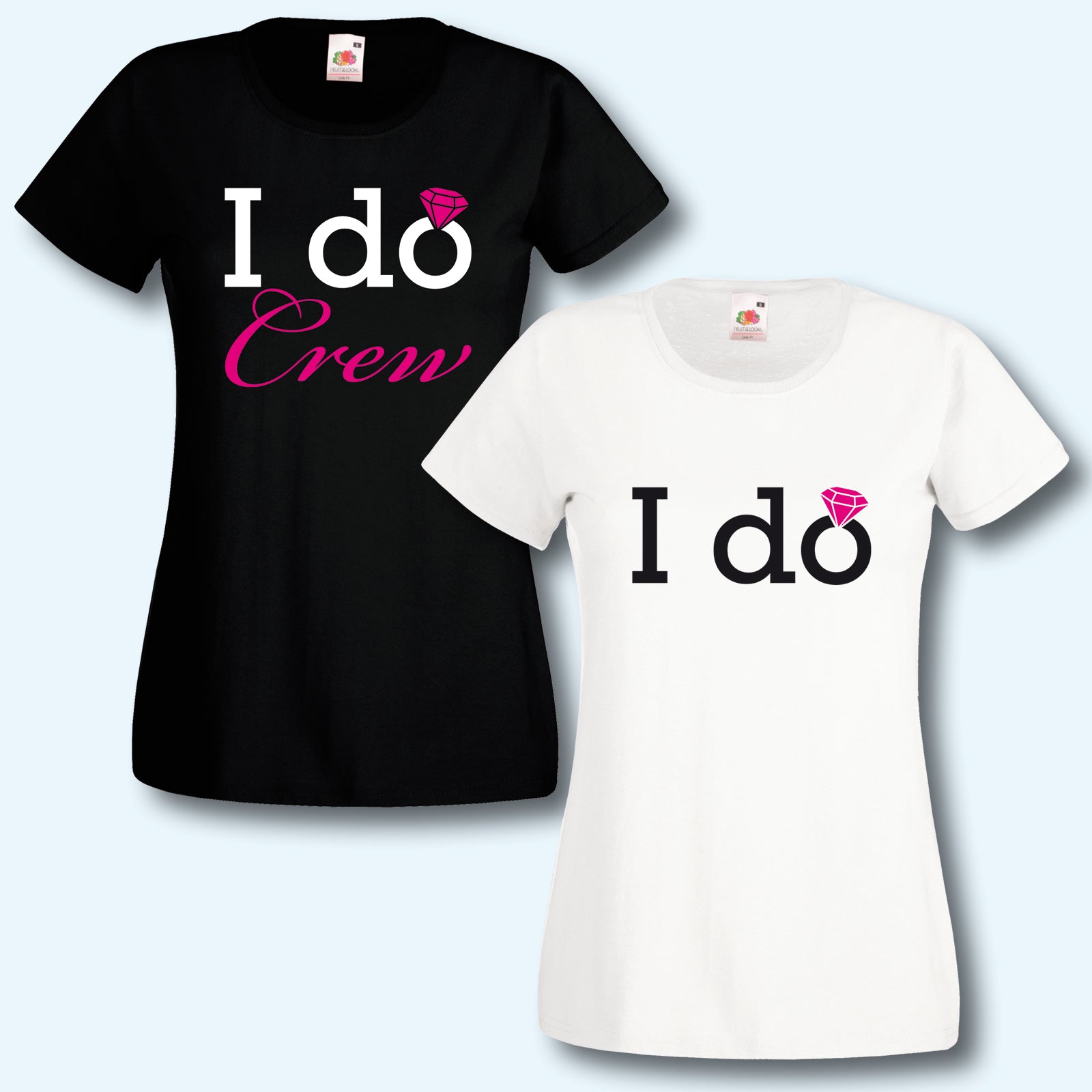T-Shirt, JGA Team Braut, I do crew, Pink Edition, Junggesellinnenabschied
