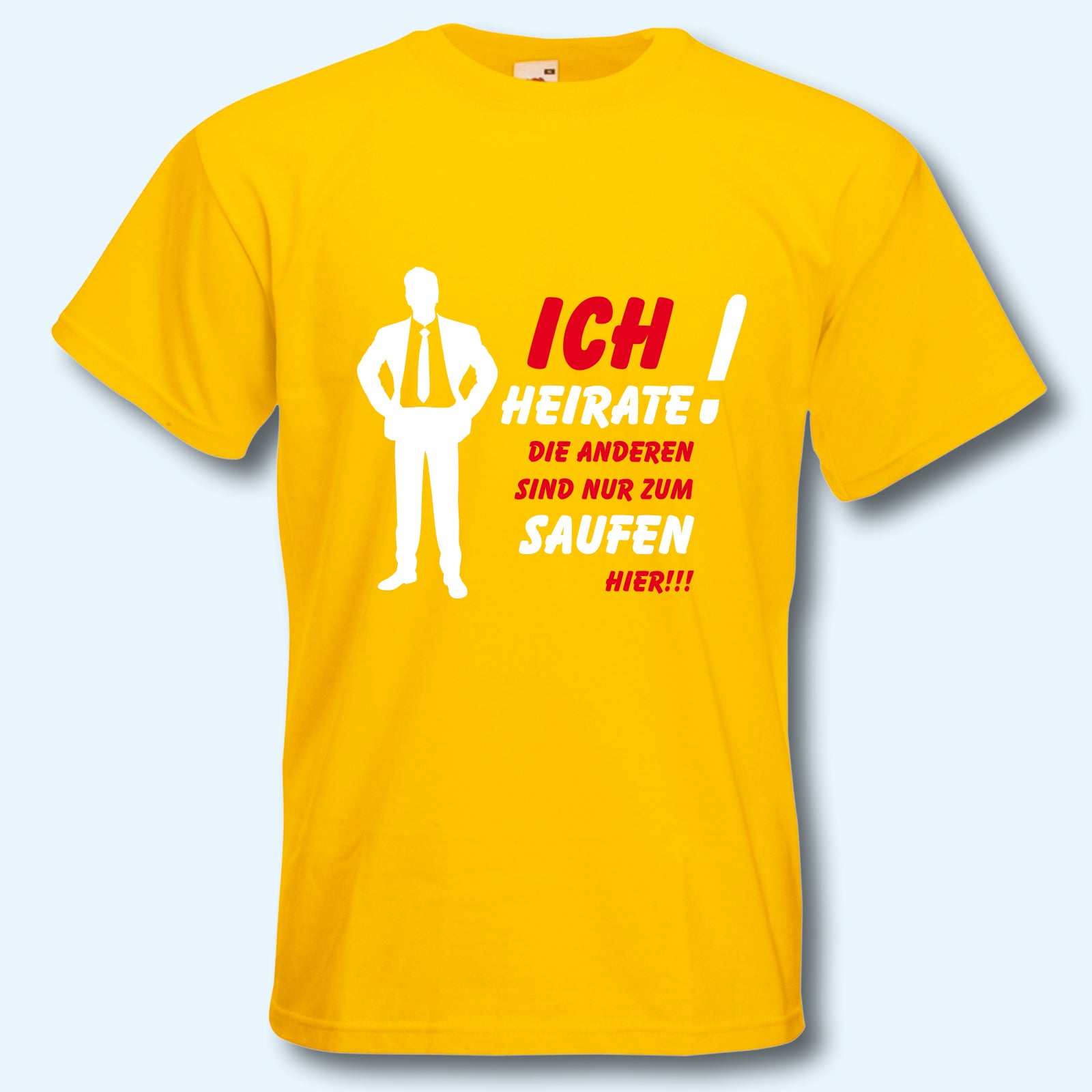T-Shirt, JGA ... heiratet, wir sind nur zum feiern hier, Junggesellinnenabschied, Wunschname