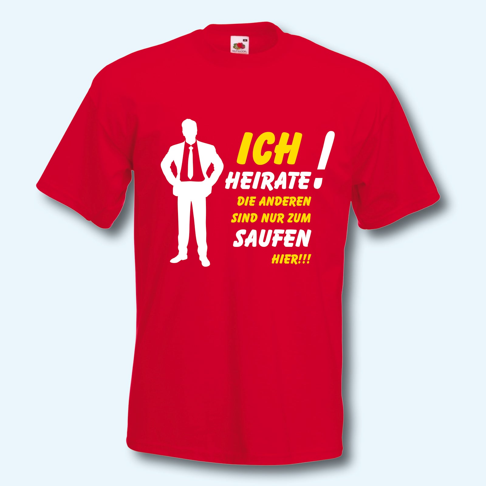 T-Shirt, JGA ... heiratet, wir sind nur zum feiern hier, Junggesellinnenabschied, Wunschname