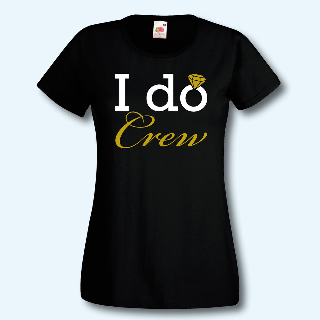 T-Shirt, JGA Team Braut, I do crew, Gold Edition, Junggesellinnenabschied