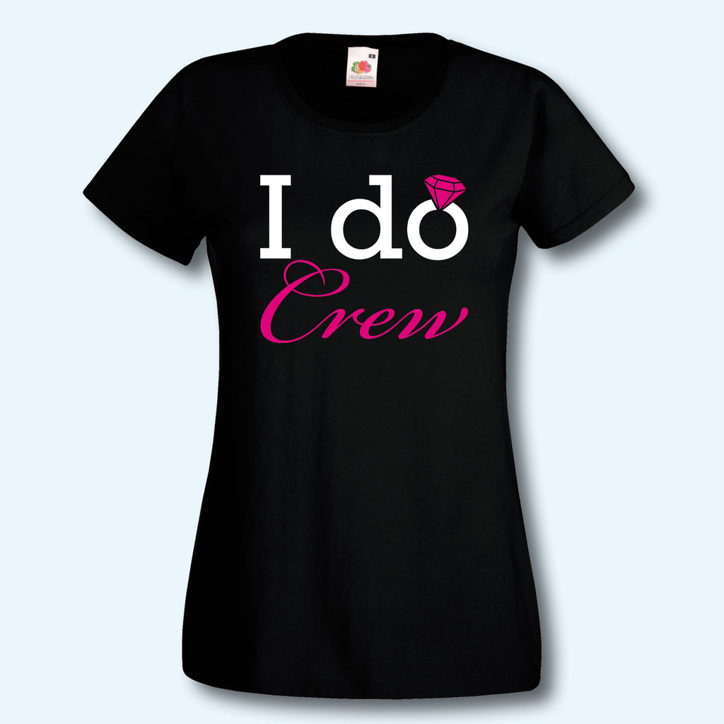 T-Shirt, JGA Team Braut, I do crew, Pink Edition, Junggesellinnenabschied