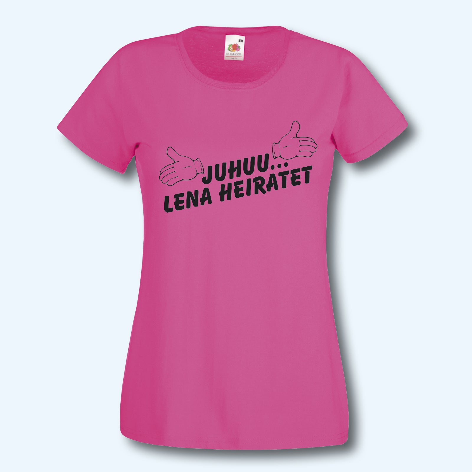 T-Shirt, JGA Juhu ... heiratet, Junggesellenabschied, Wunschname