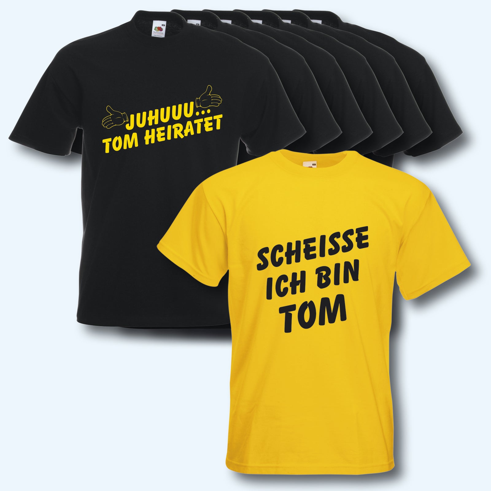 T-Shirt, JGA Juhu ... heiratet, Junggesellenabschied, Wunschname