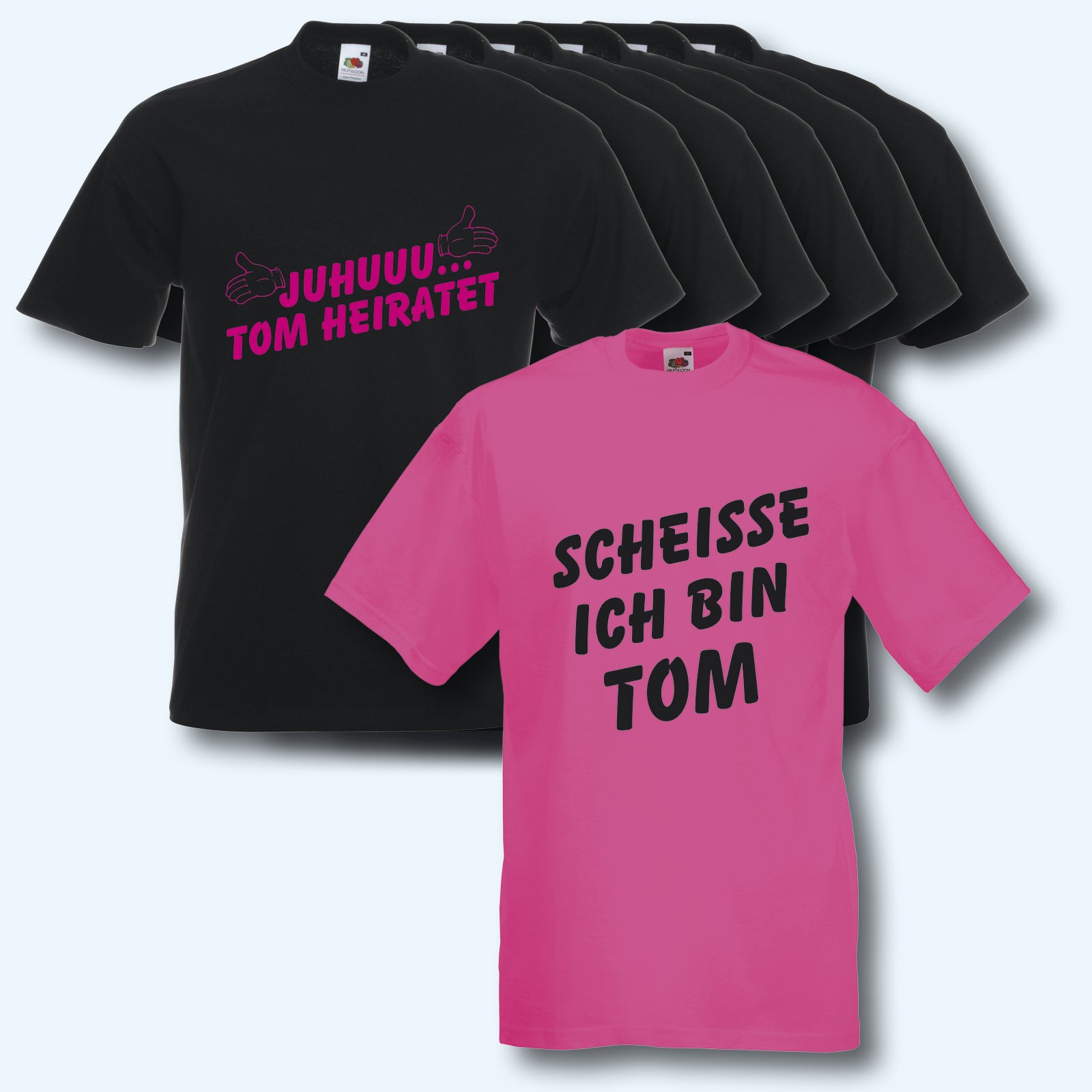 T-Shirt, JGA Juhu ... heiratet, Junggesellenabschied, Wunschname