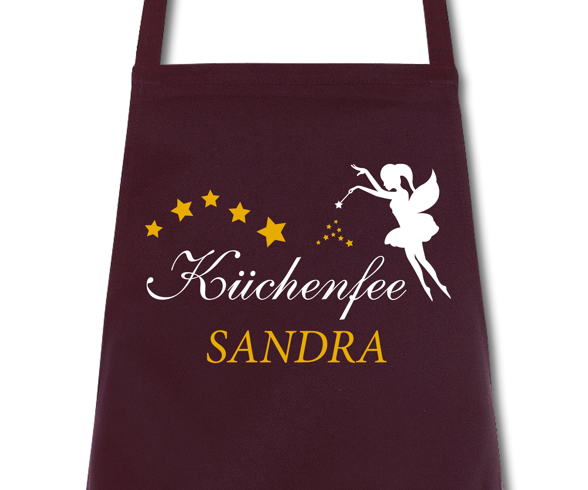 Schürze Damen Küchenfee mit Namen Wunschnamen Kochschürze Grillschürze Küchenschürze personalisiert