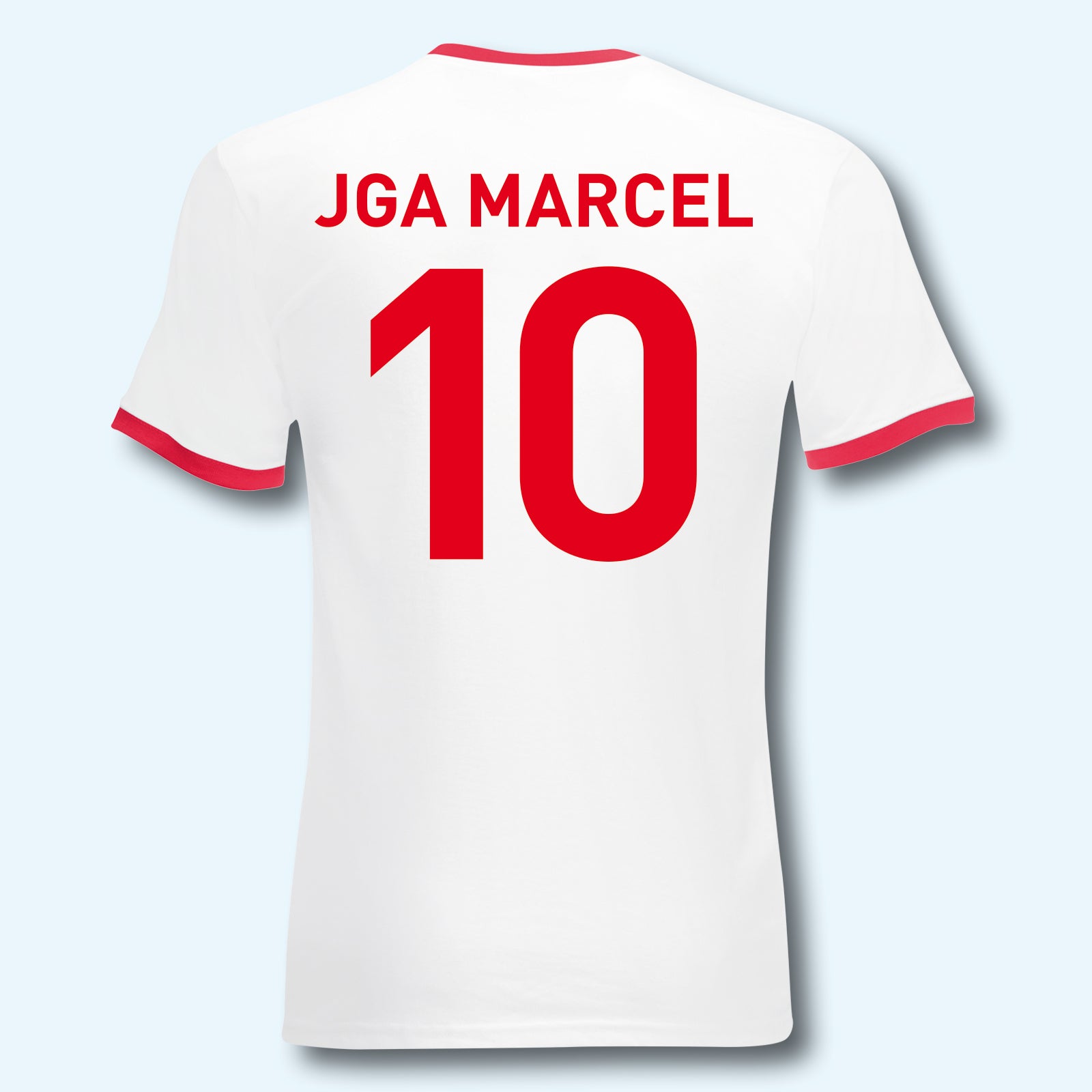 T-Shirt Trikot Retro-Shirt, JGA Auswärtstour, Junggesellenabschied, Fußball, Wunschname