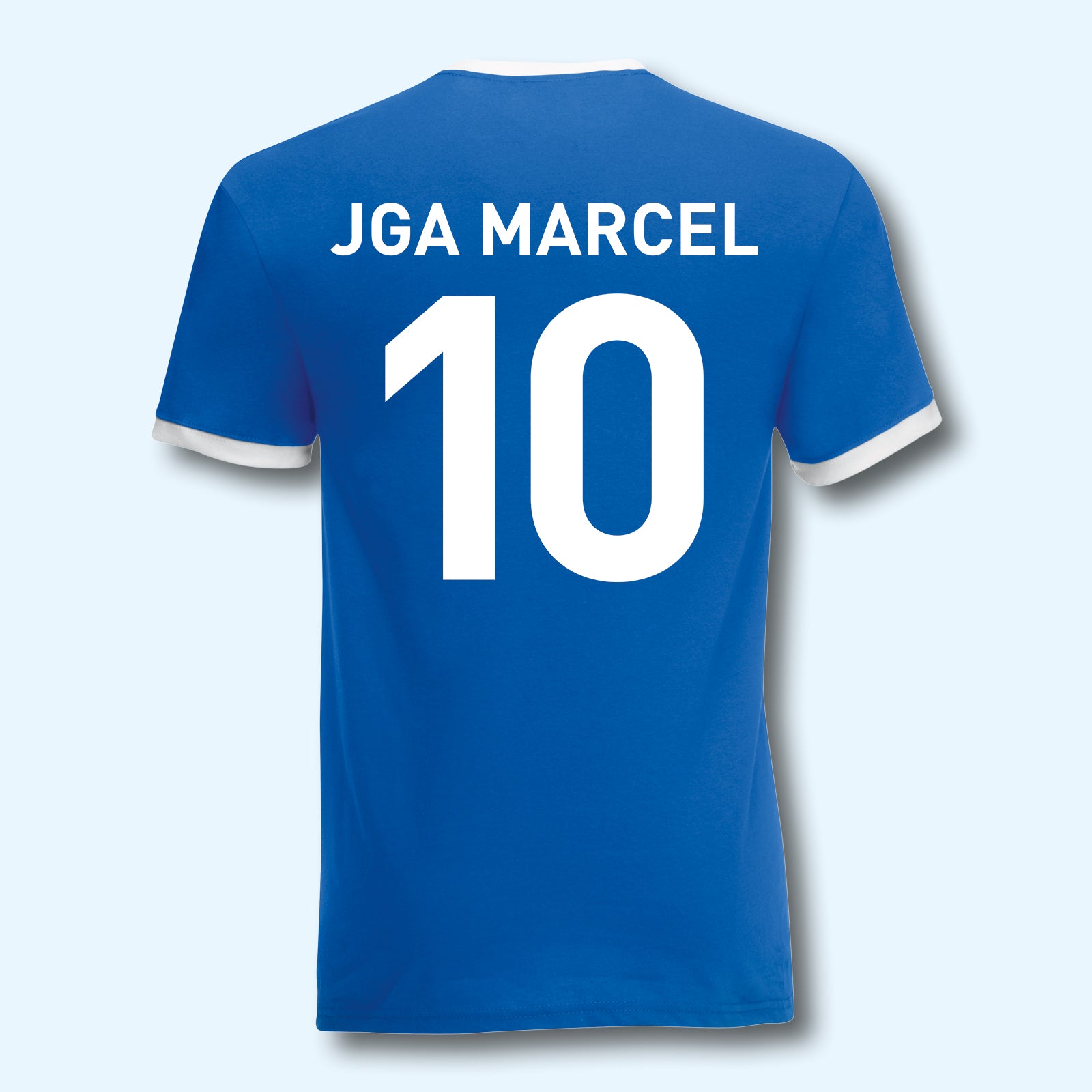 T-Shirt Trikot Retro-Shirt, JGA Auswärtstour, Junggesellenabschied, Fußball, Wunschname