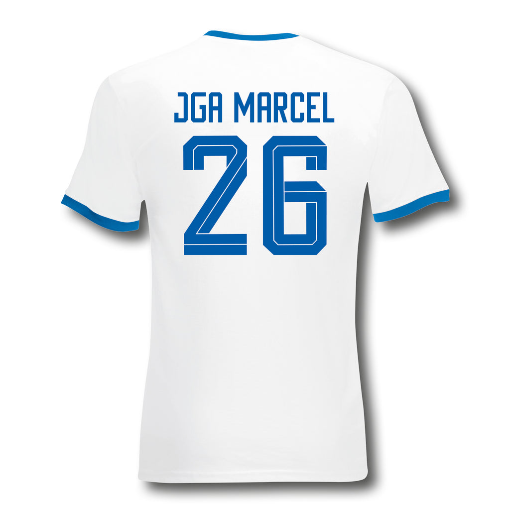 T-Shirt Trikot Retro-Shirt, JGA Auswärtstour, Junggesellenabschied, Fußball, Wunschname