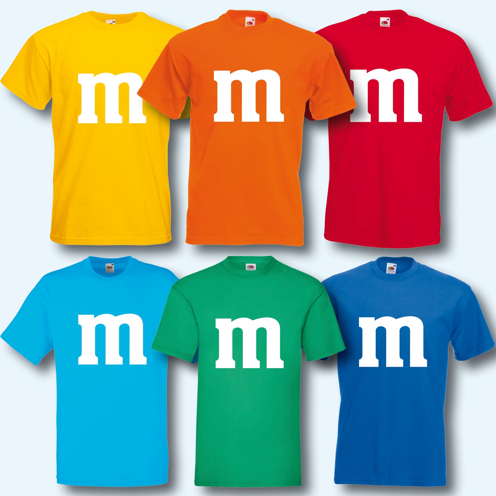 T-Shirt Herren M&M Kostüm Karneval Fasching Gruppenkostüm