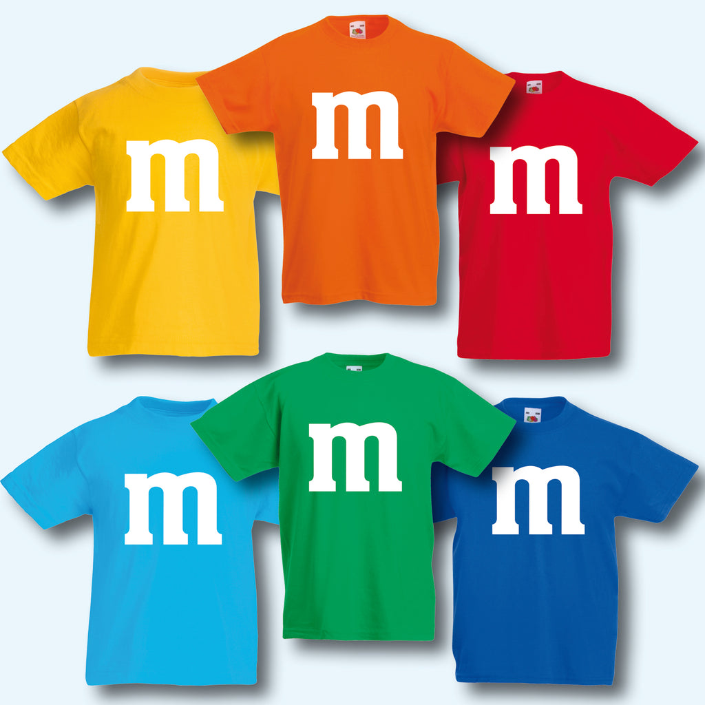T-Shirt Kids M&M Kinder Kostüm Karneval Fasching Gruppenkostüm