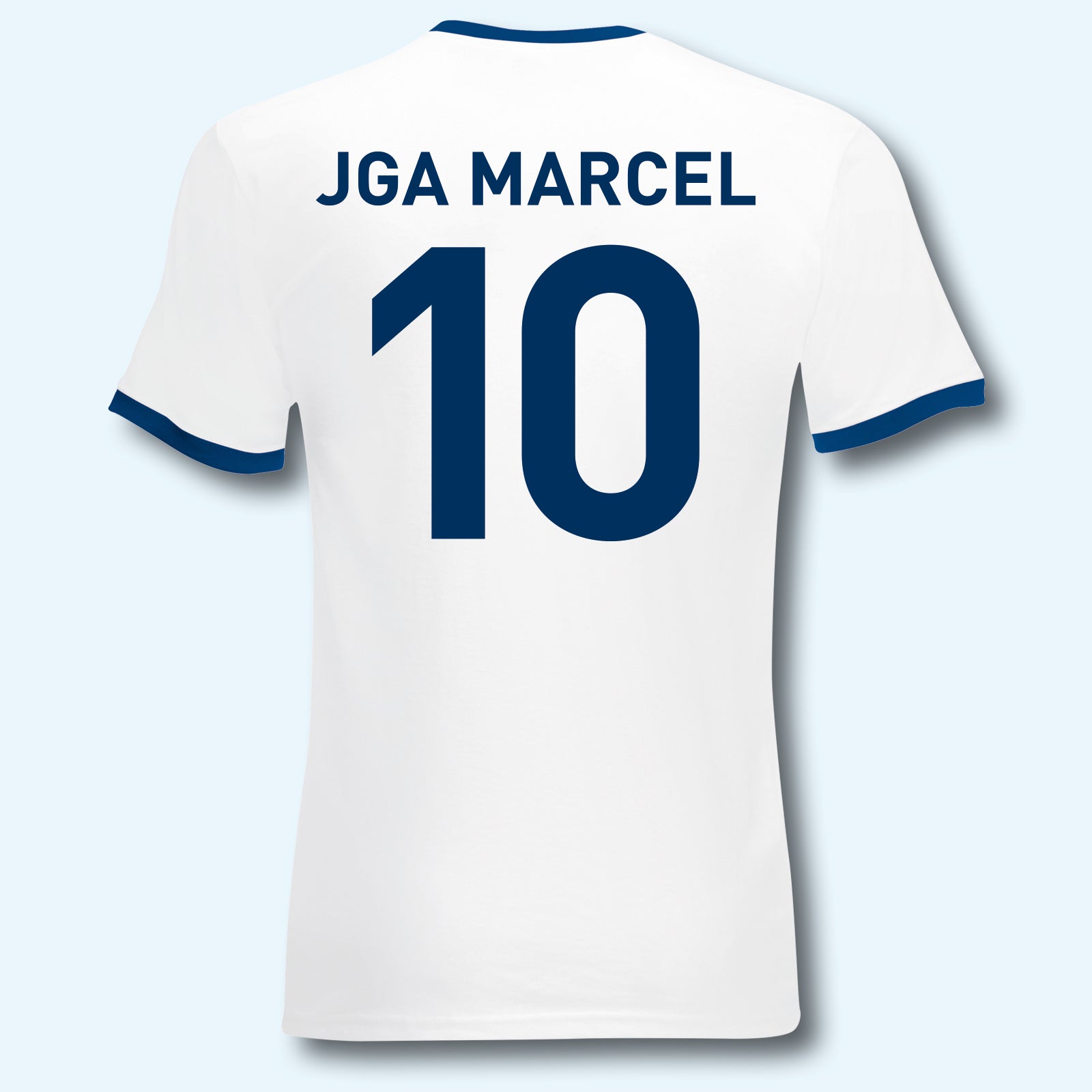 T-Shirt Trikot Retro-Shirt, JGA Auswärtstour, Junggesellenabschied, Fußball, Wunschname