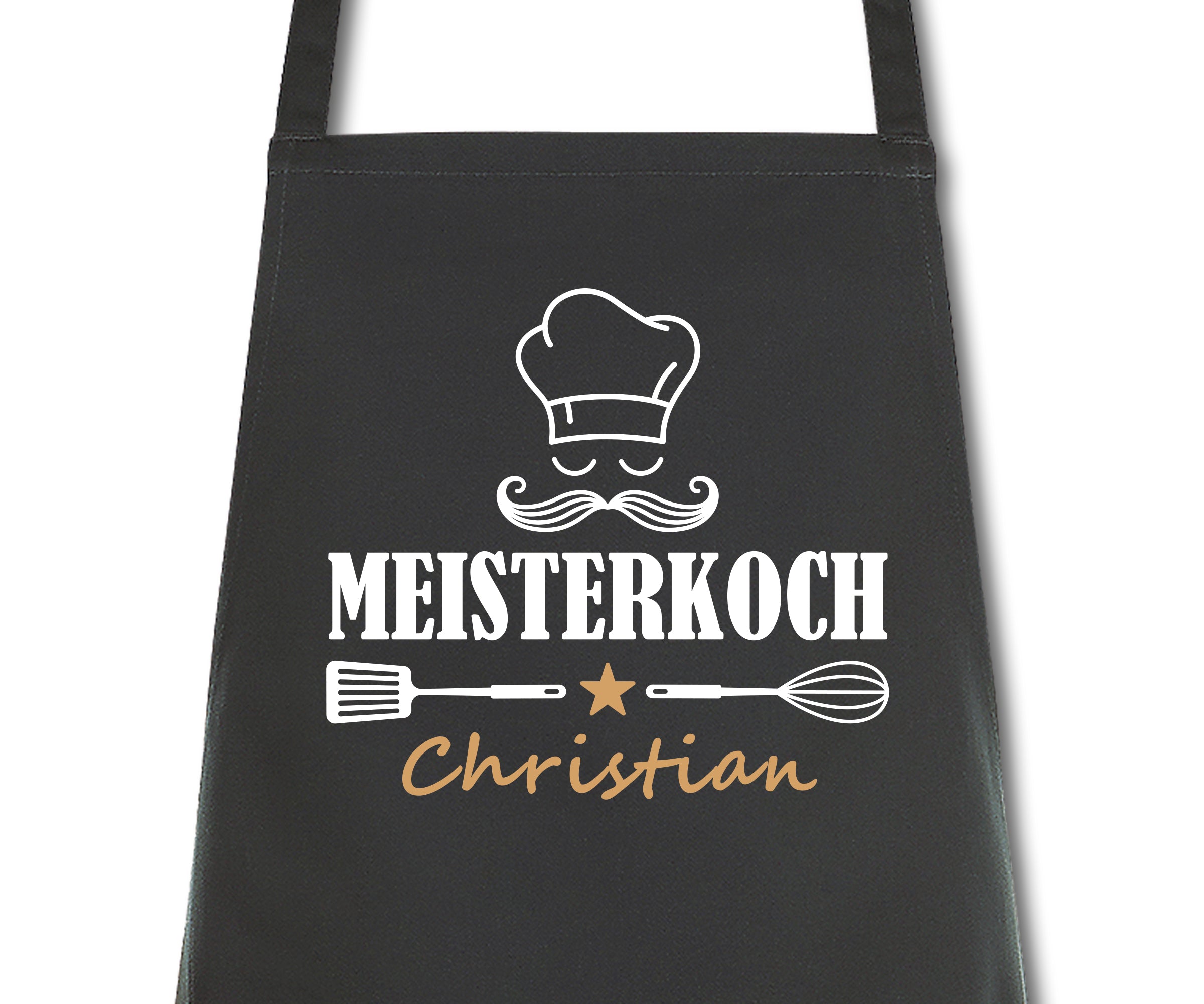 Schürze Männer Meisterkoch mit Namen Wunschnamen Kochschürze Grillschürze Küchenschürze personalisiert