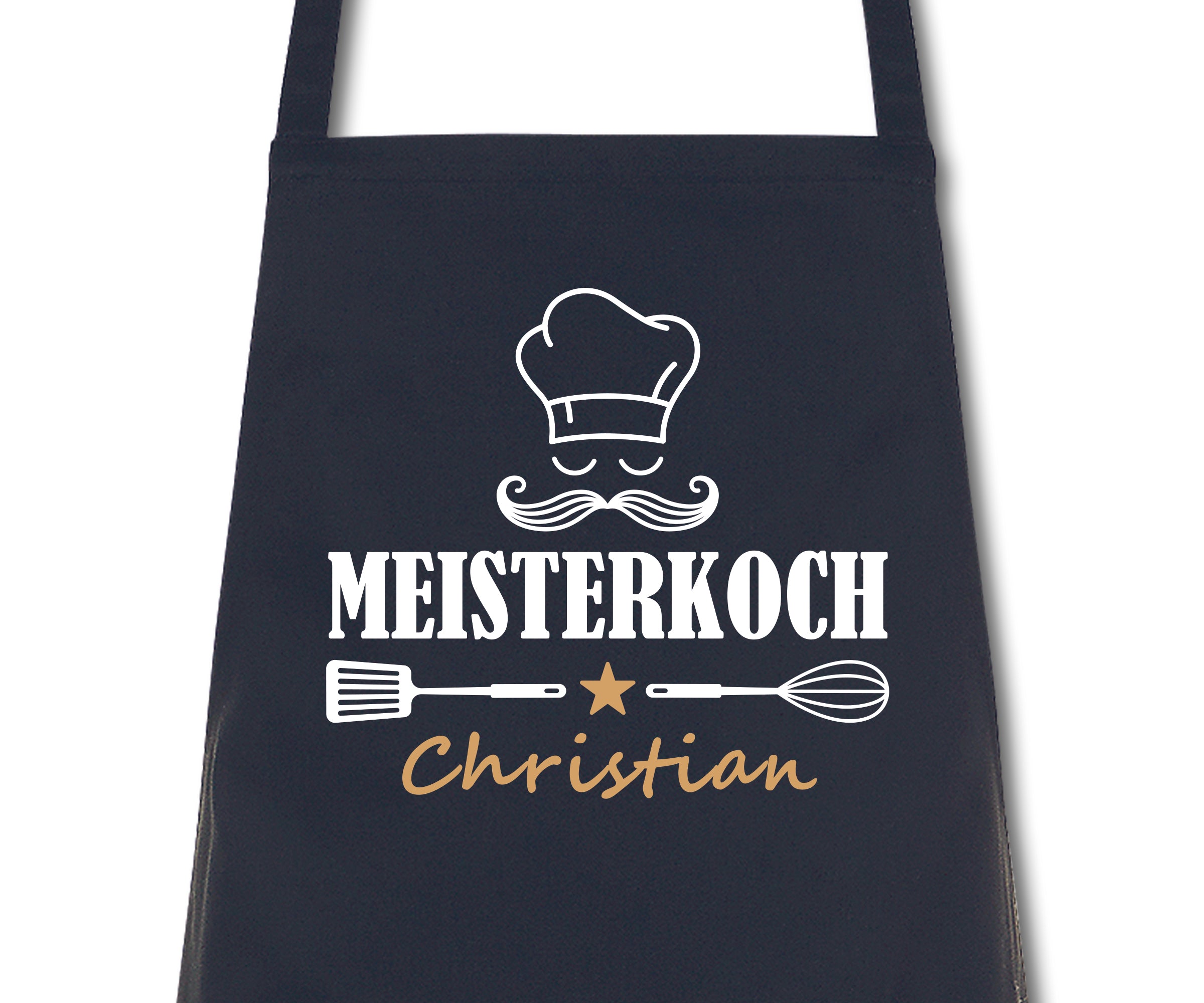 Schürze Männer Meisterkoch mit Namen Wunschnamen Kochschürze Grillschürze Küchenschürze personalisiert