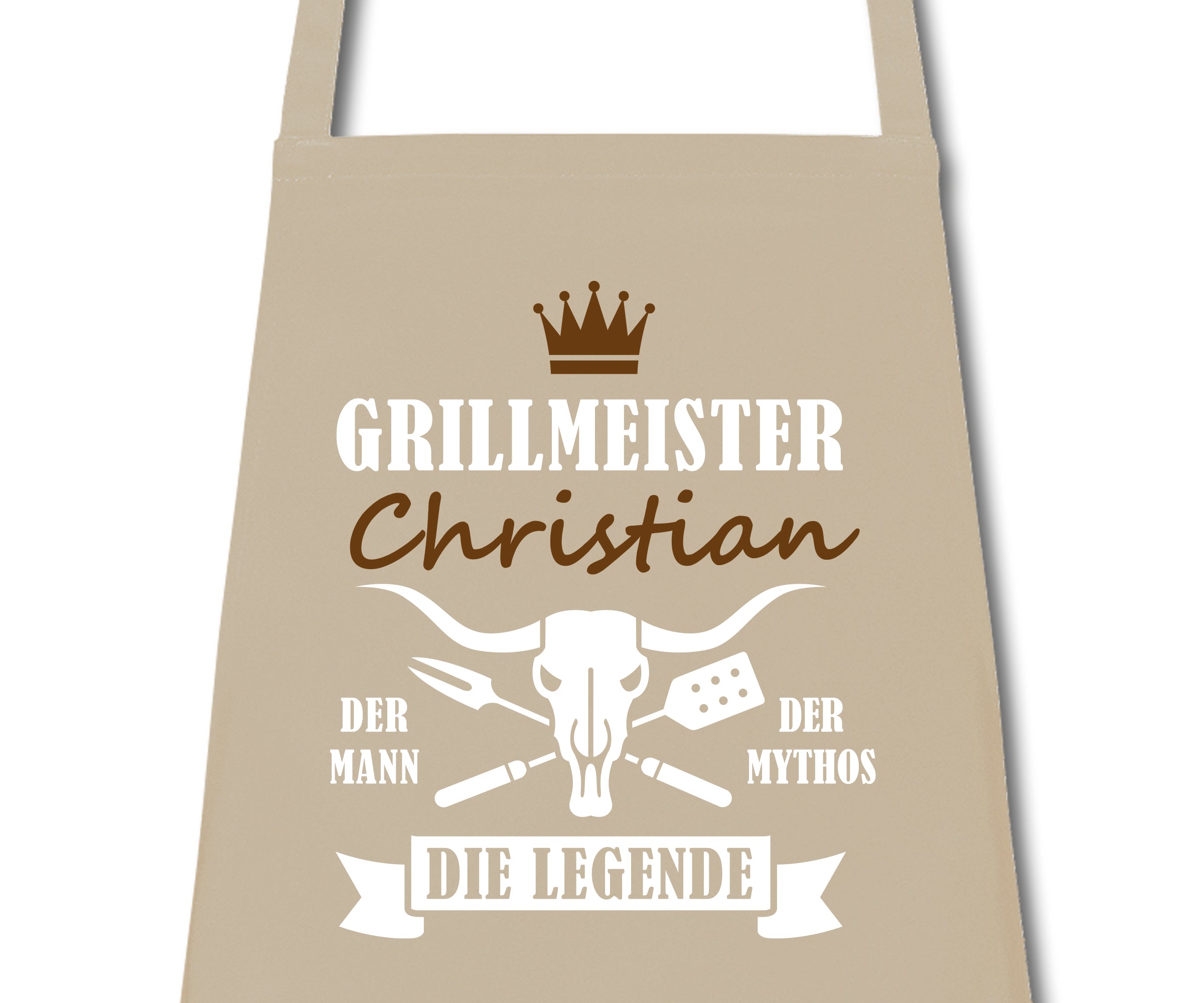 Schürze Männer Grillmeister mit Namen Wunschnamen Grillschürze Küchenschürze Kochschürze personalisiert