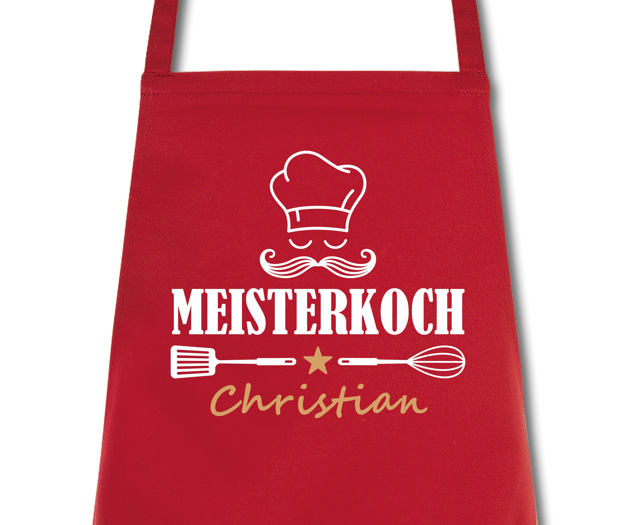 Schürze Männer Meisterkoch mit Namen Wunschnamen Kochschürze Grillschürze Küchenschürze personalisiert