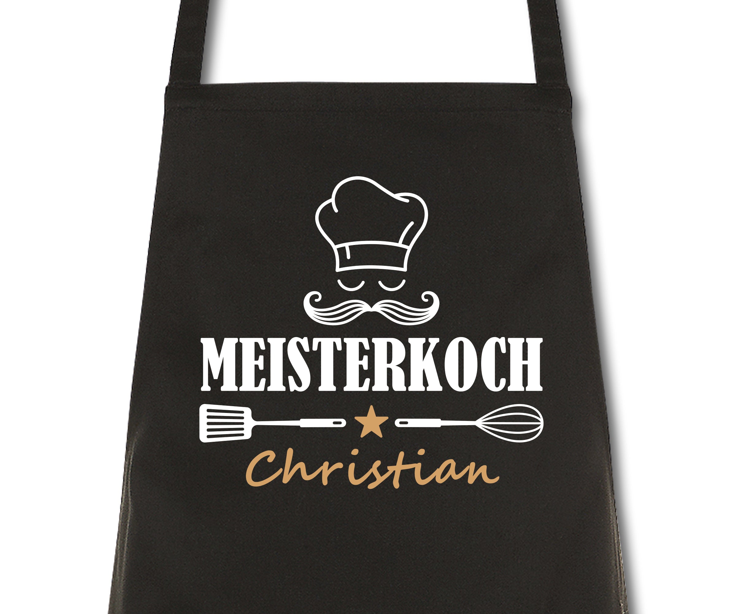 Schürze Männer Meisterkoch mit Namen Wunschnamen Kochschürze Grillschürze Küchenschürze personalisiert